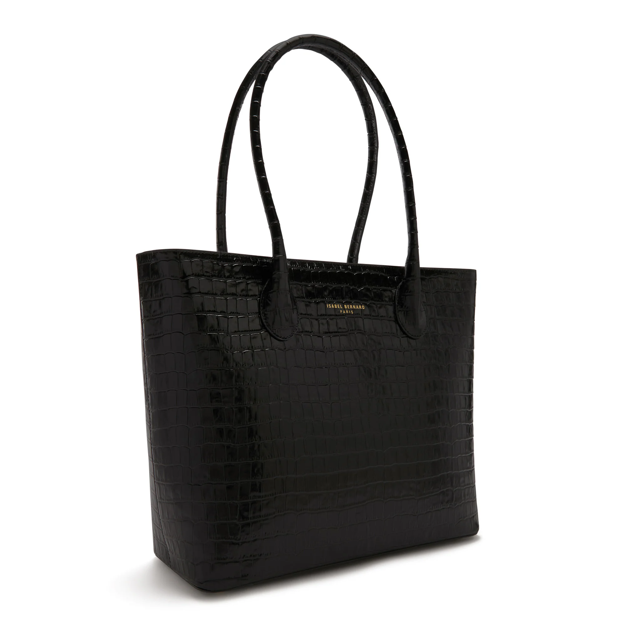 Honoré Lysanne croco black calfskin leather shopper - Image 5