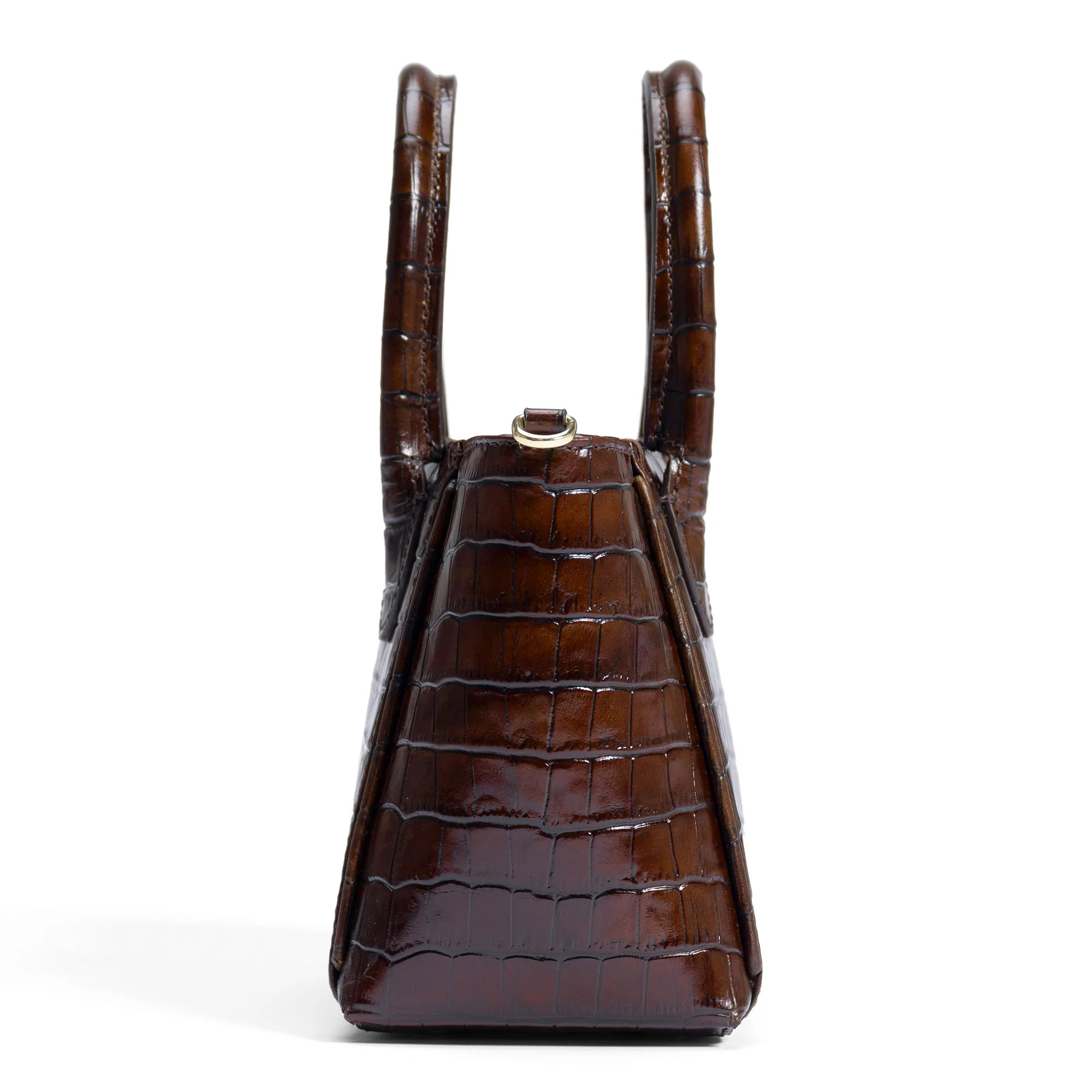 Honoré Cloe Mini croco brown calfskin leather handbag - Image 5