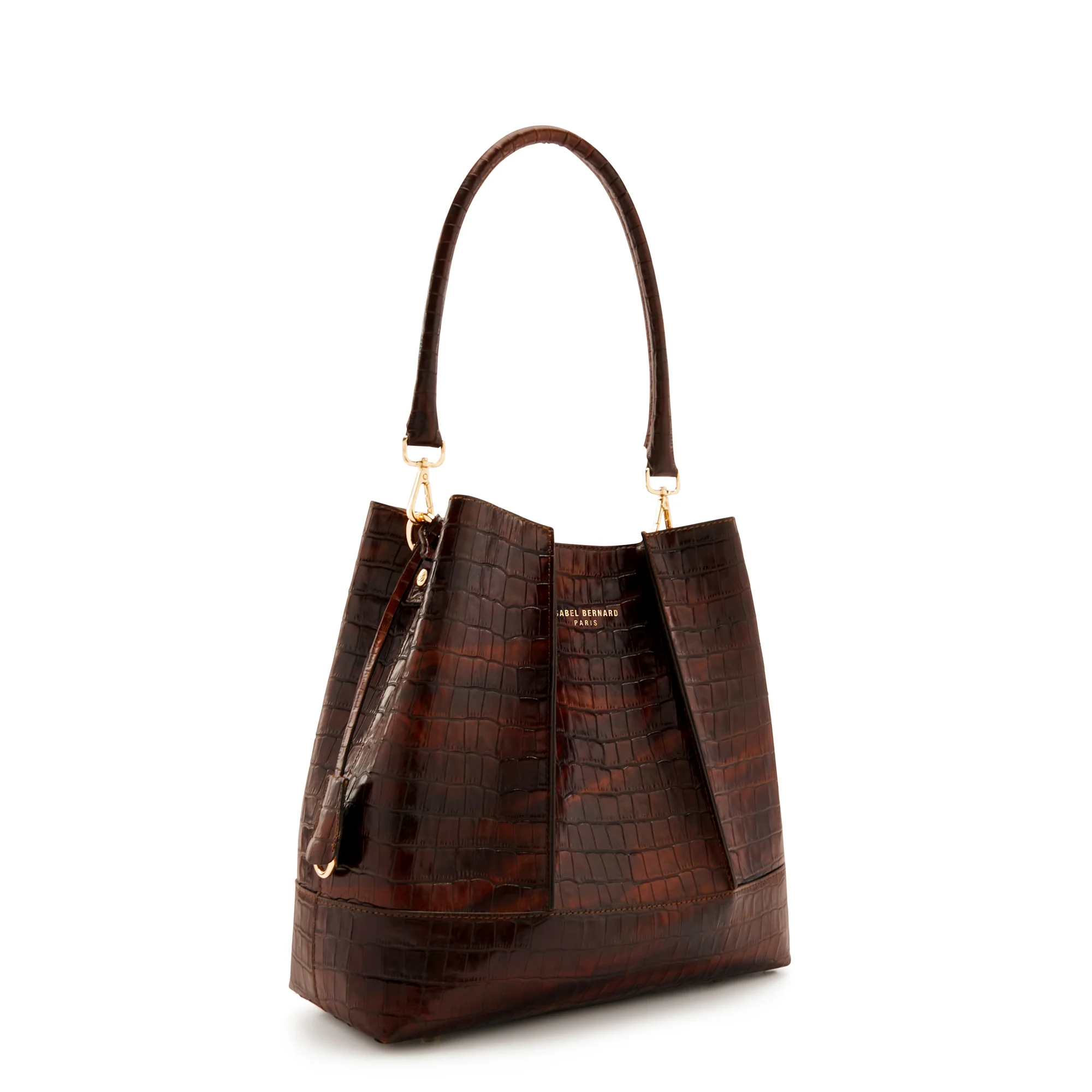 Femme Forte Macie croco brown calfskin leather handbag - Image 5