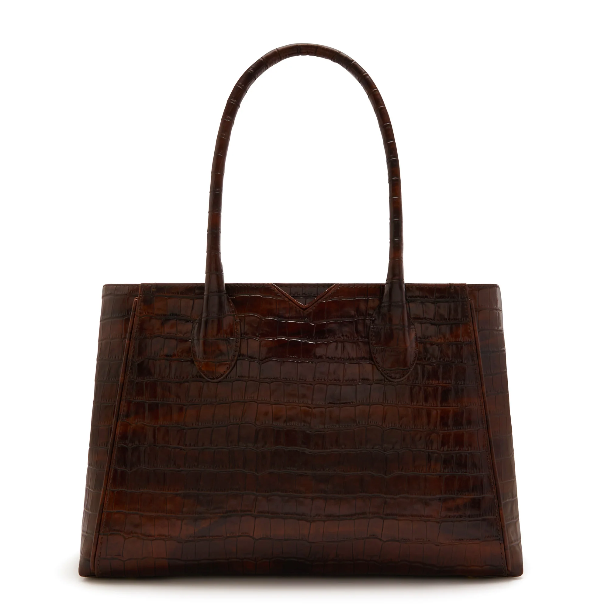 Honoré Cloe Midi croco brown calfskin leather handbag - Image 7