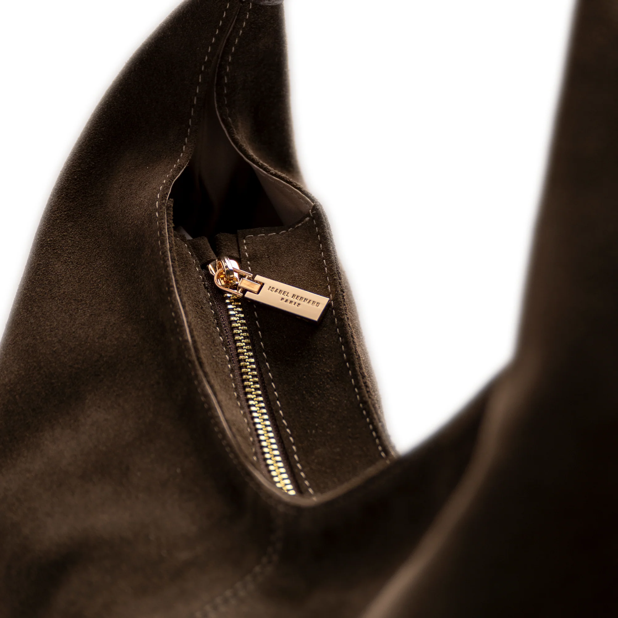 Honoré Grace dark brown suede shoulder bag - Image 6