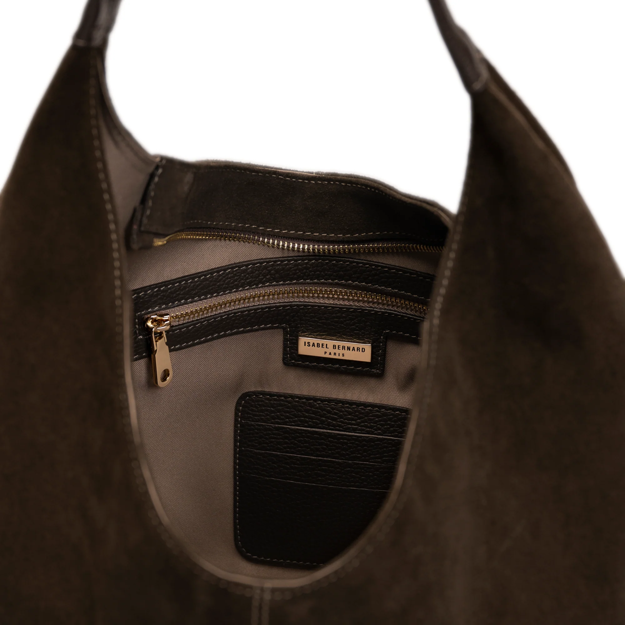 Honoré Grace dark brown suede shoulder bag - Image 7