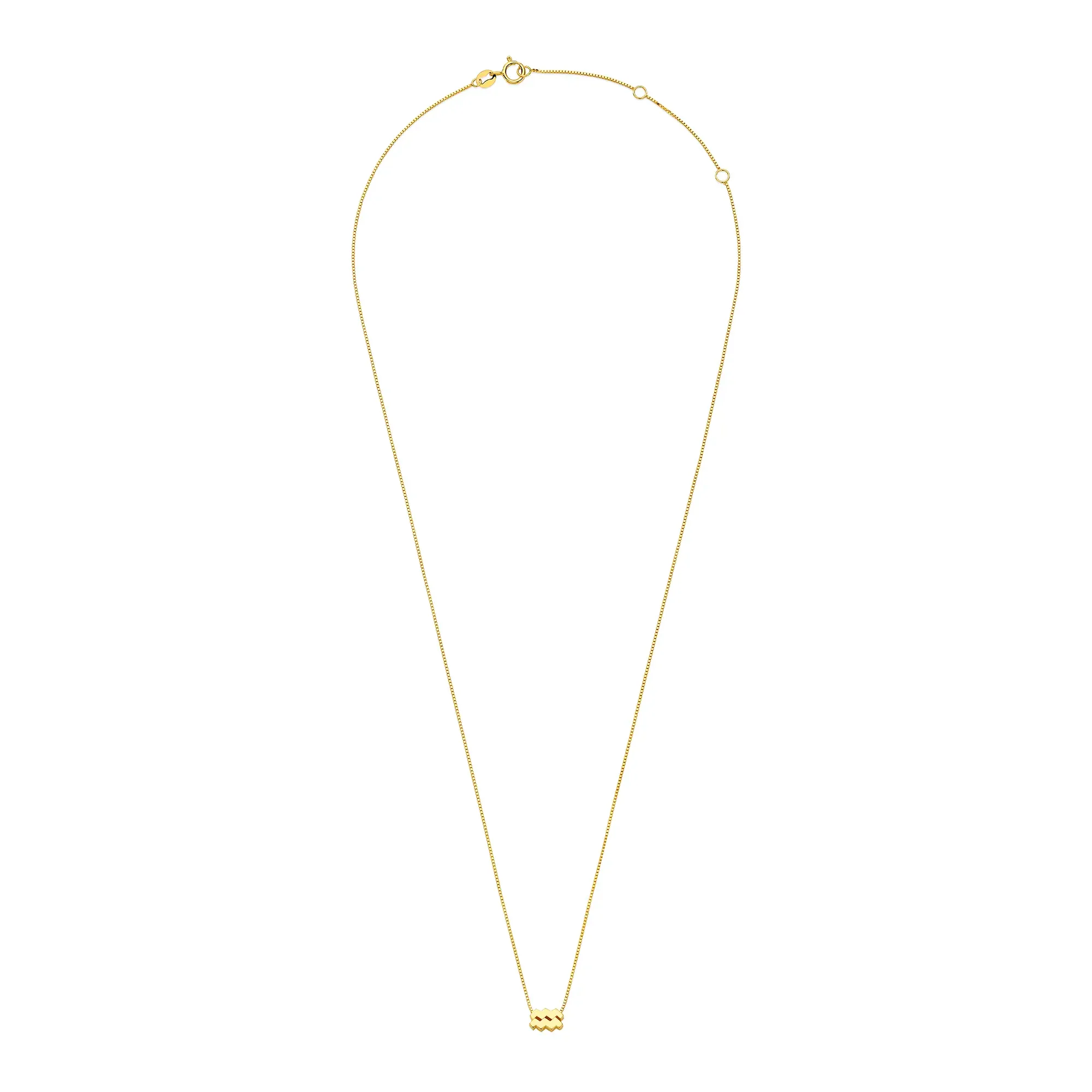 Étoiles d’Or Aquarius 14 Carat Gold Venetian Necklace With Horoscope - Image 5
