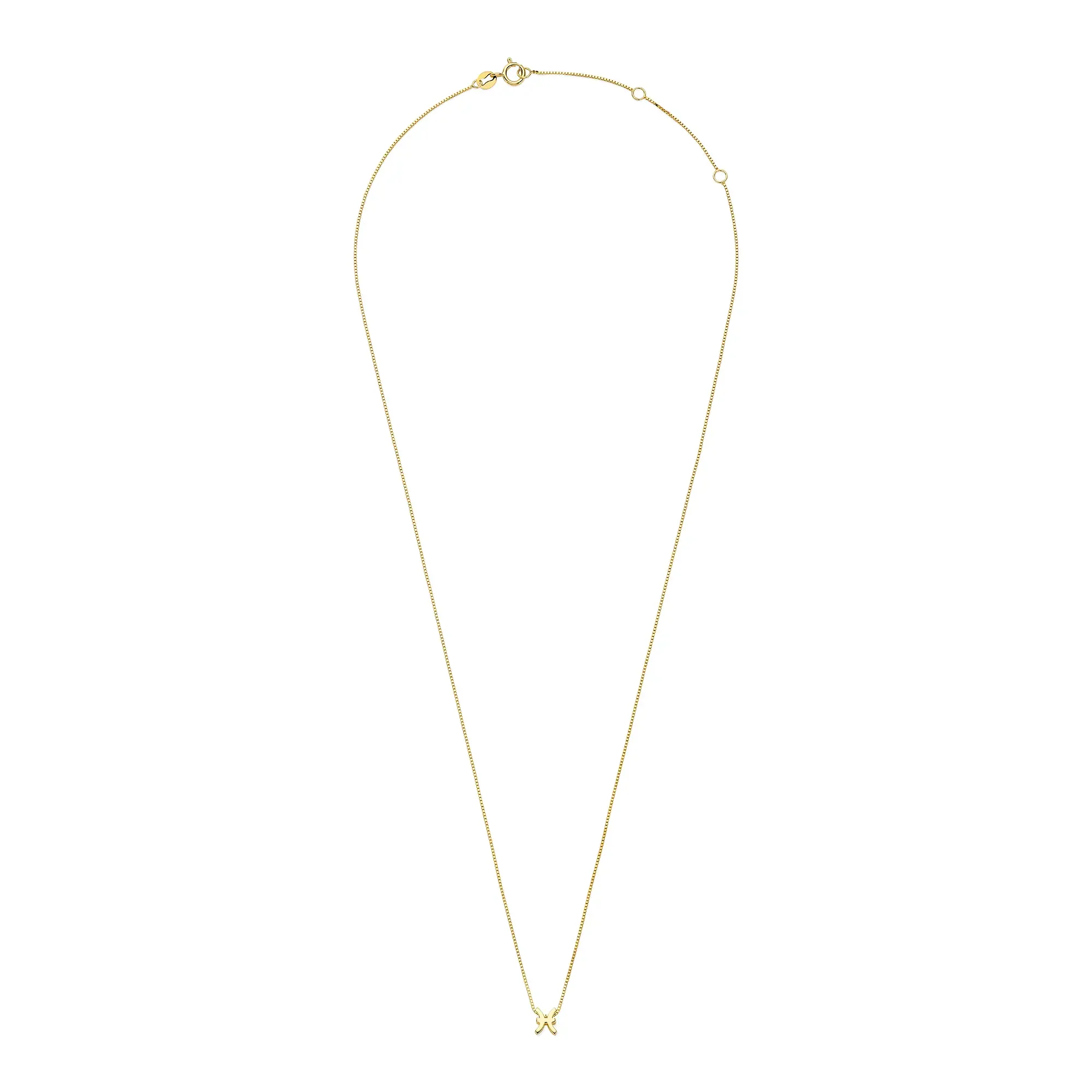 Étoiles d’Or Pisces 14 Carat Gold Venetian Necklace With Horoscope - Image 5