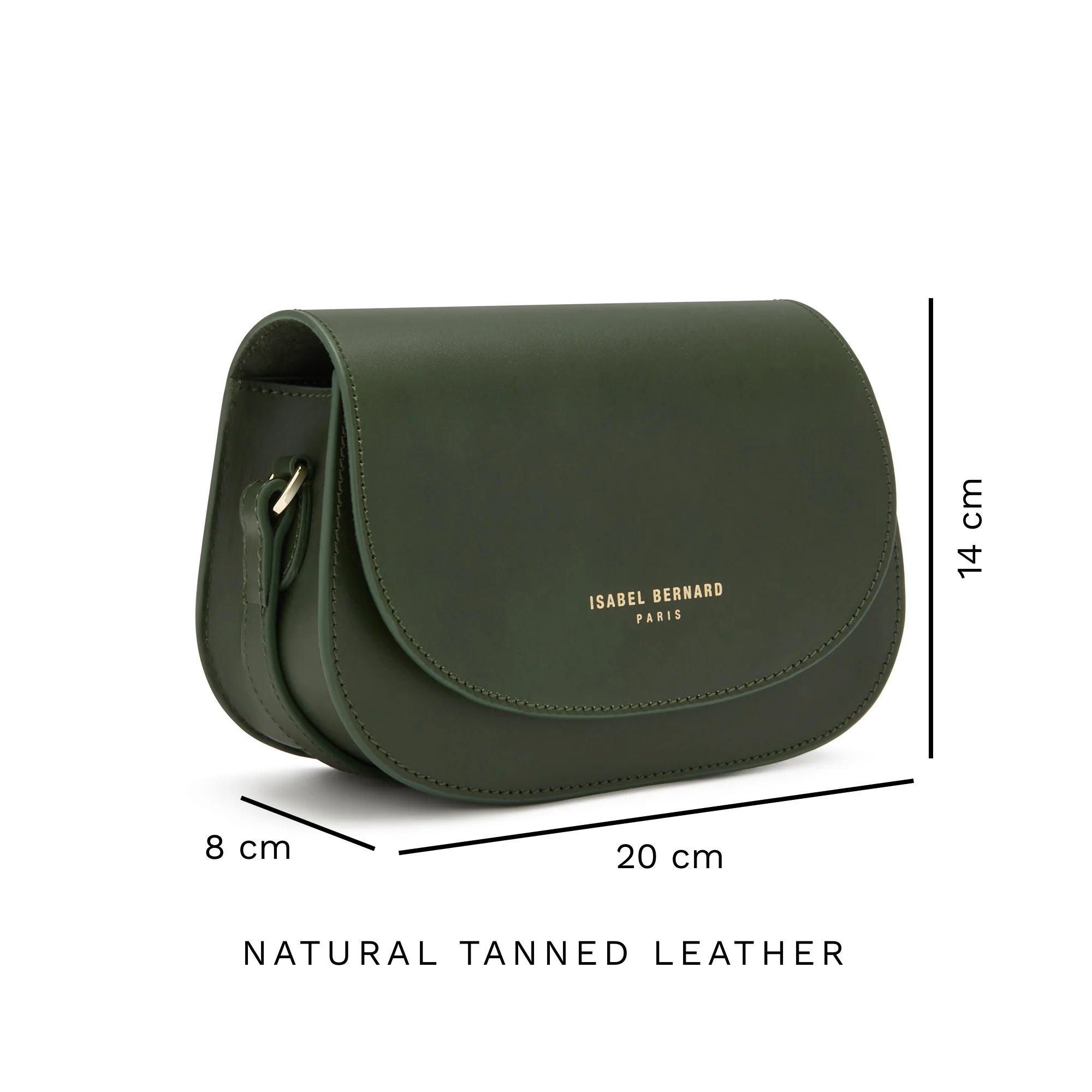Montmartre Manon green vegetable tanned leather crossbody bag - Image 10