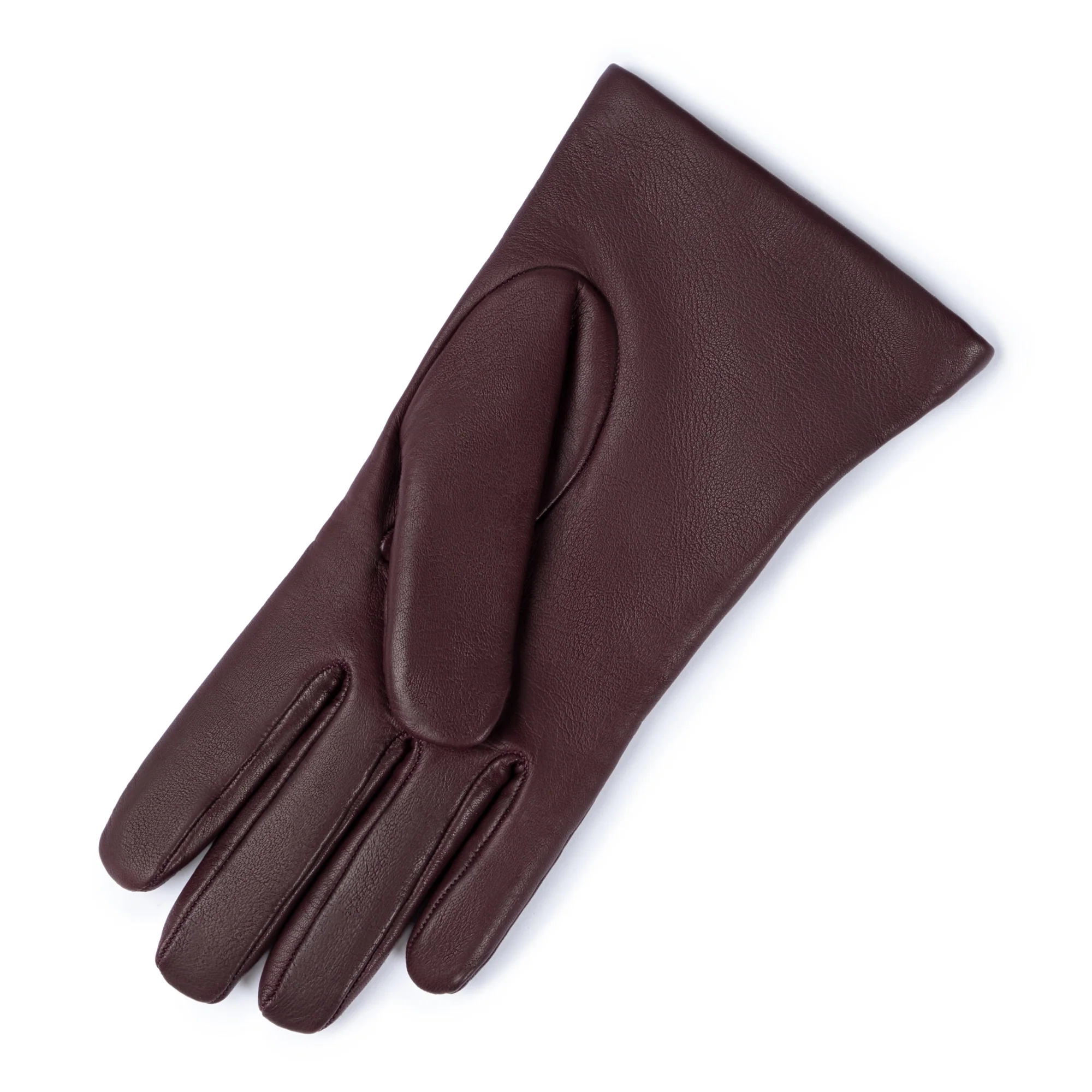 Honoré Eleanor Bordeaux Red goatskin leather gloves - Image 4