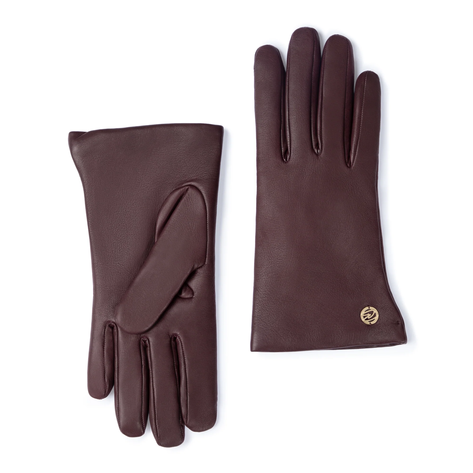 Honoré Eleanor Bordeaux Red goatskin leather gloves - Image 7