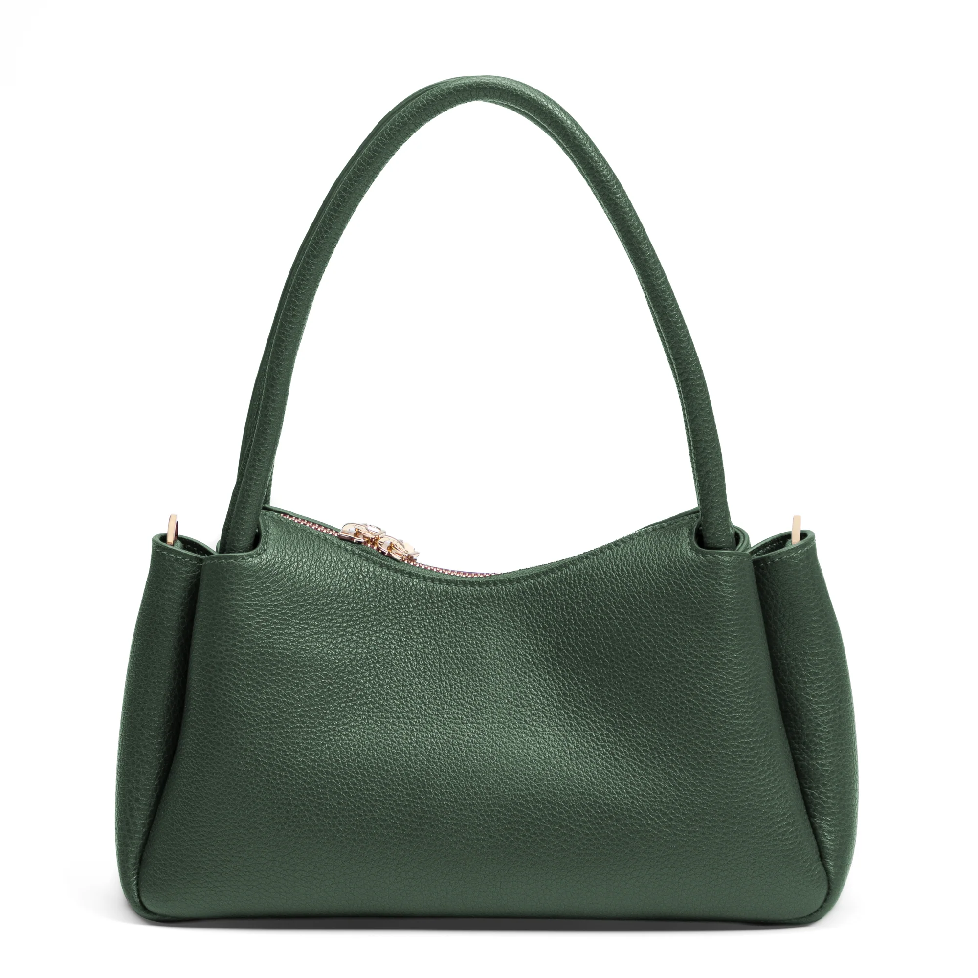 Honoré Eve Dark Green Calfskin Leather handbag - Image 5