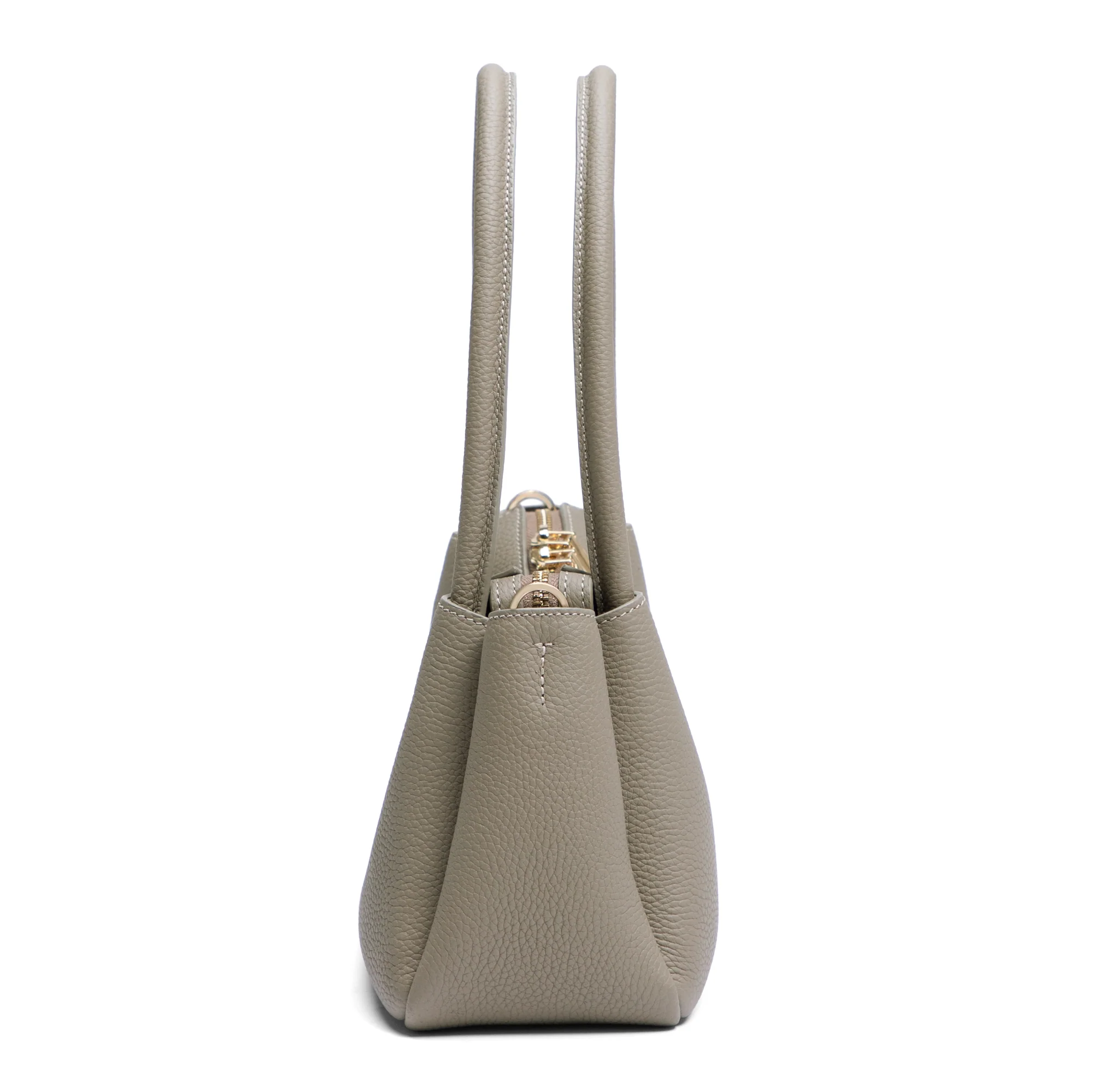 Honoré Eve Taupe Calfskin Leather handbag - Image 4