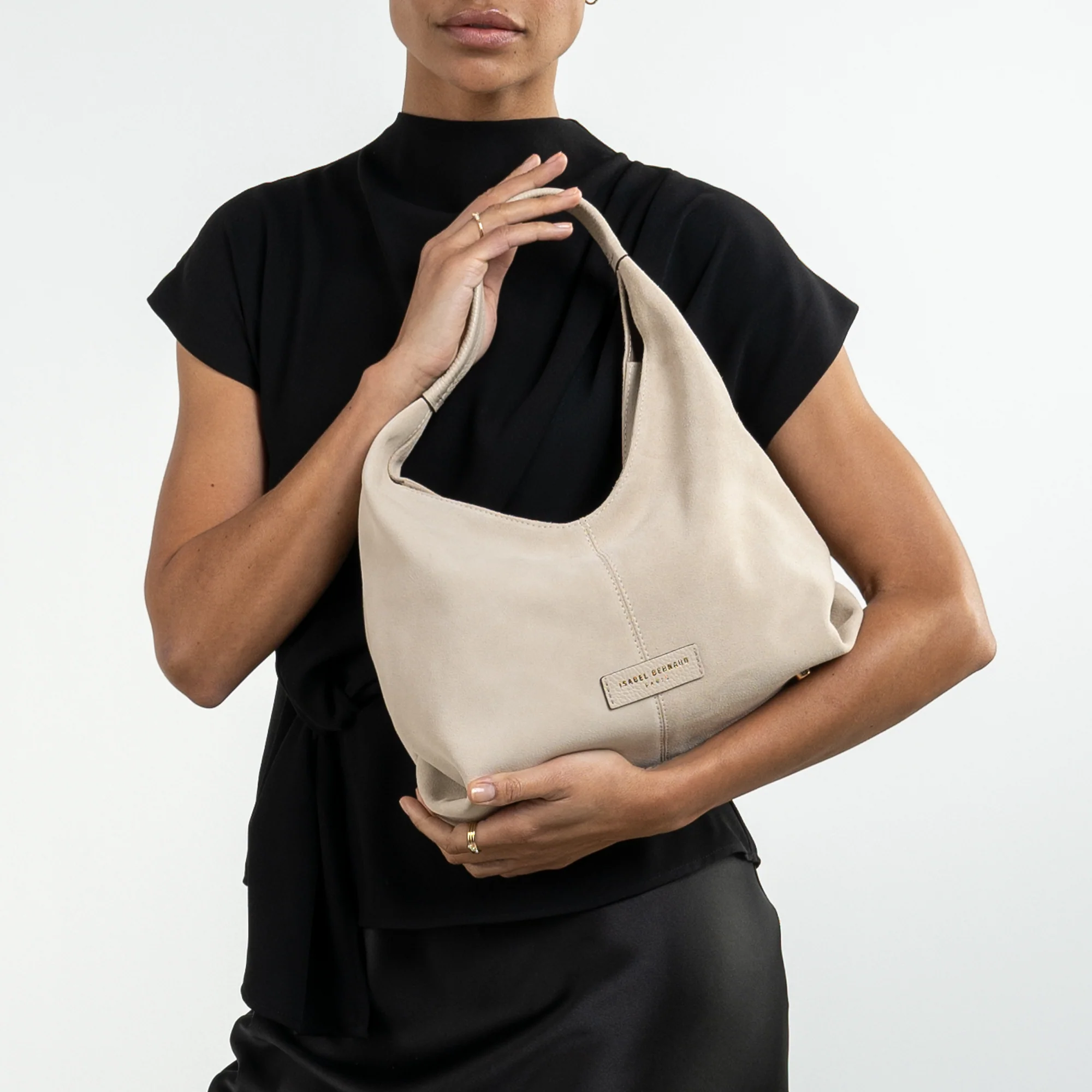 Honoré Grace mini cream suede handbag - Image 3