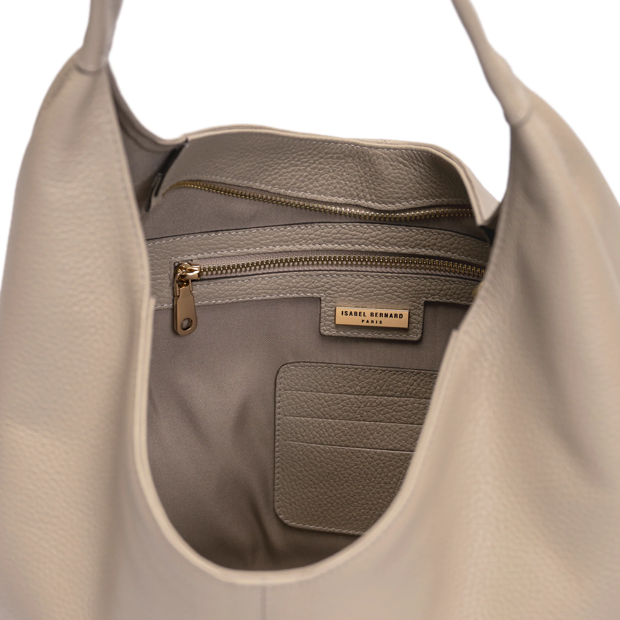 Honoré Grace taupe calfskin leather shoulder bag - Image 7