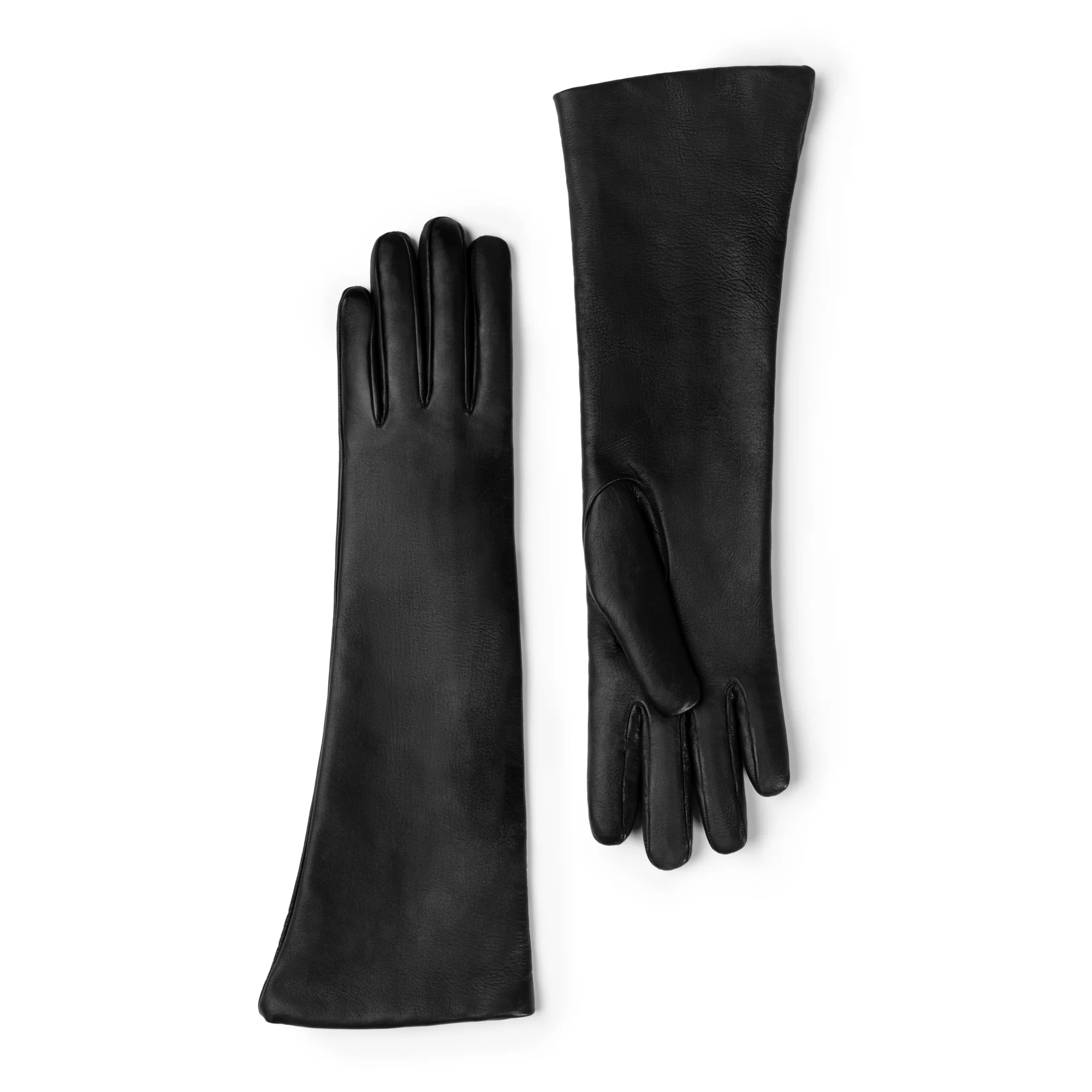 Honoré Ines black goatskin leather gloves