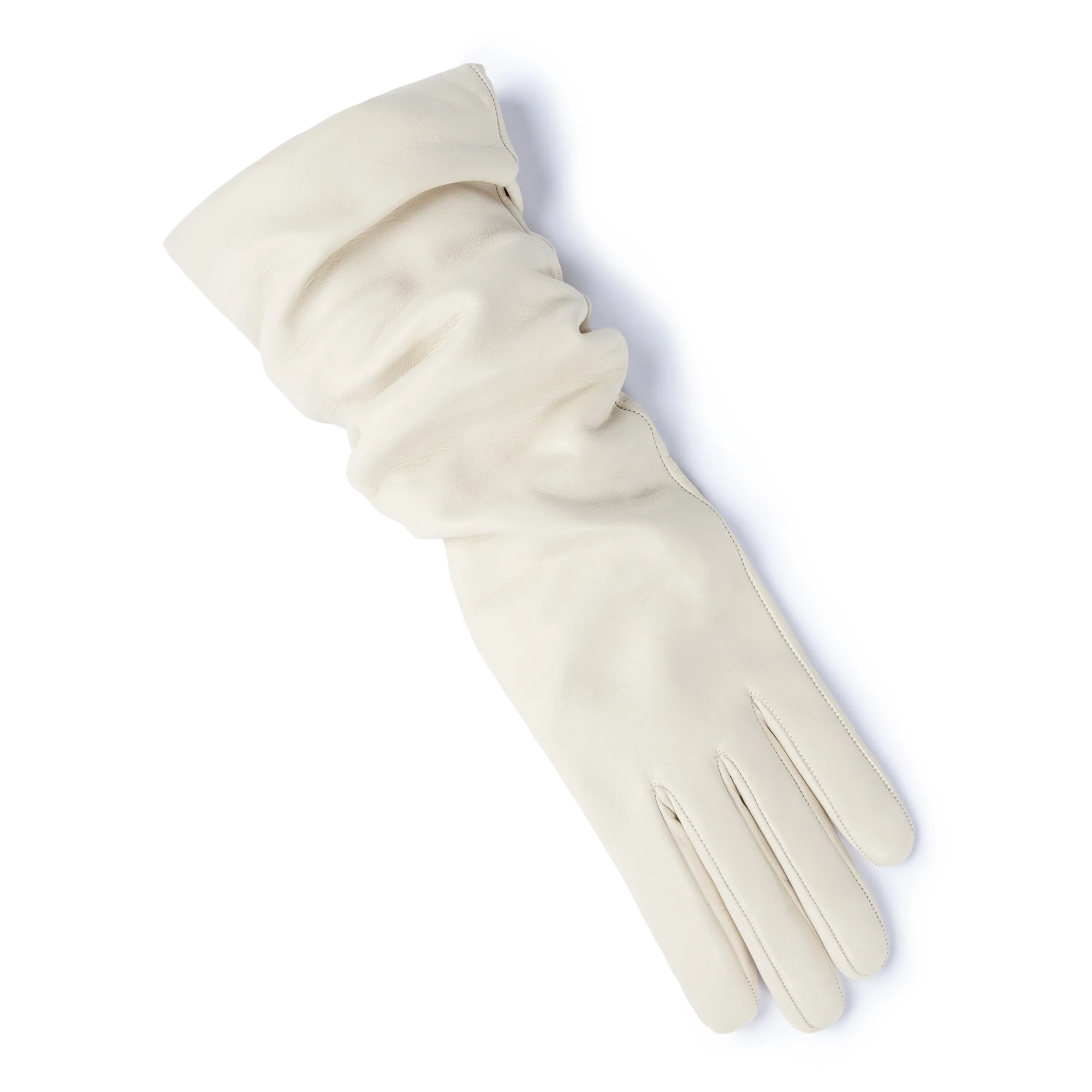 Honoré Ines cream goatskin leather gloves - Image 8
