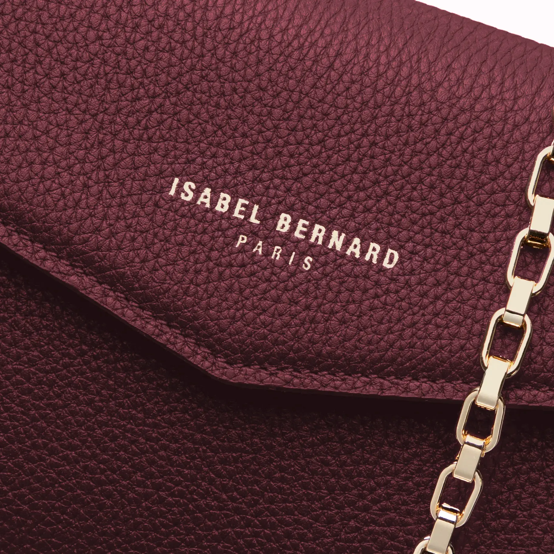 Honoré Lina Bordeaux Red Clutch With Detachable Shoulder Chain - Image 4