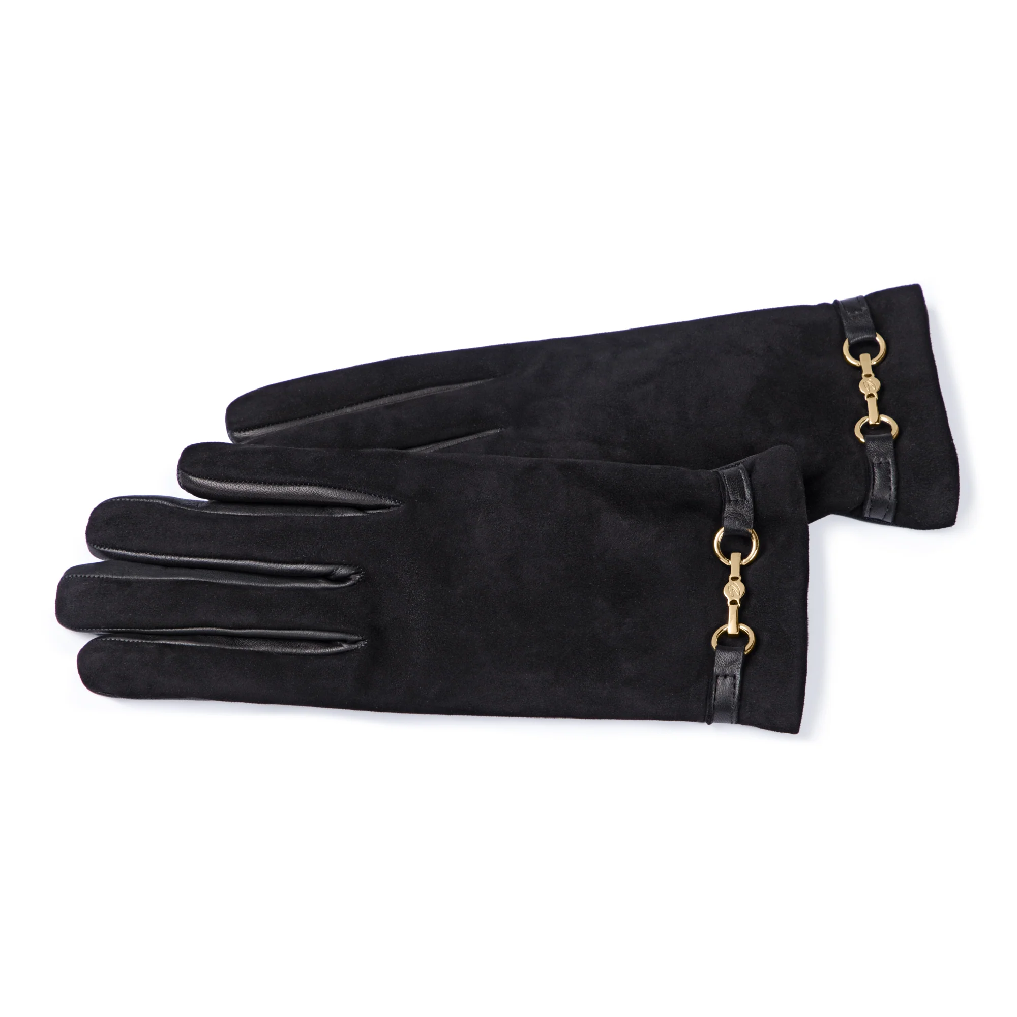 Honoré Marcelia black goatskin suéde leather gloves - Image 5