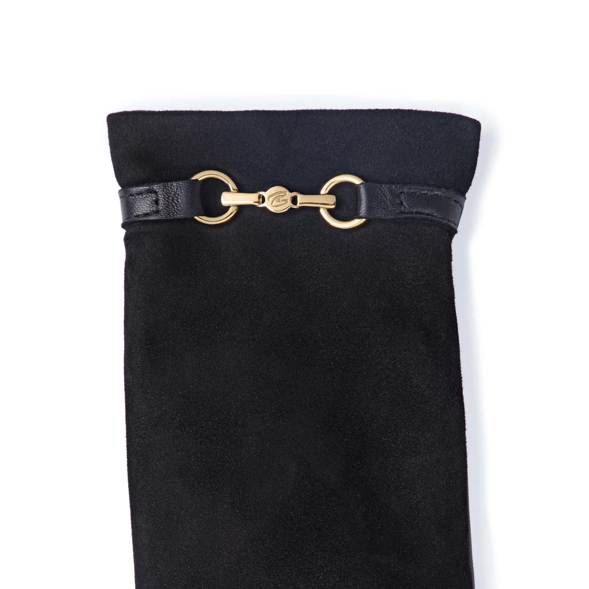 Honoré Marcelia black goatskin suéde leather gloves - Image 6
