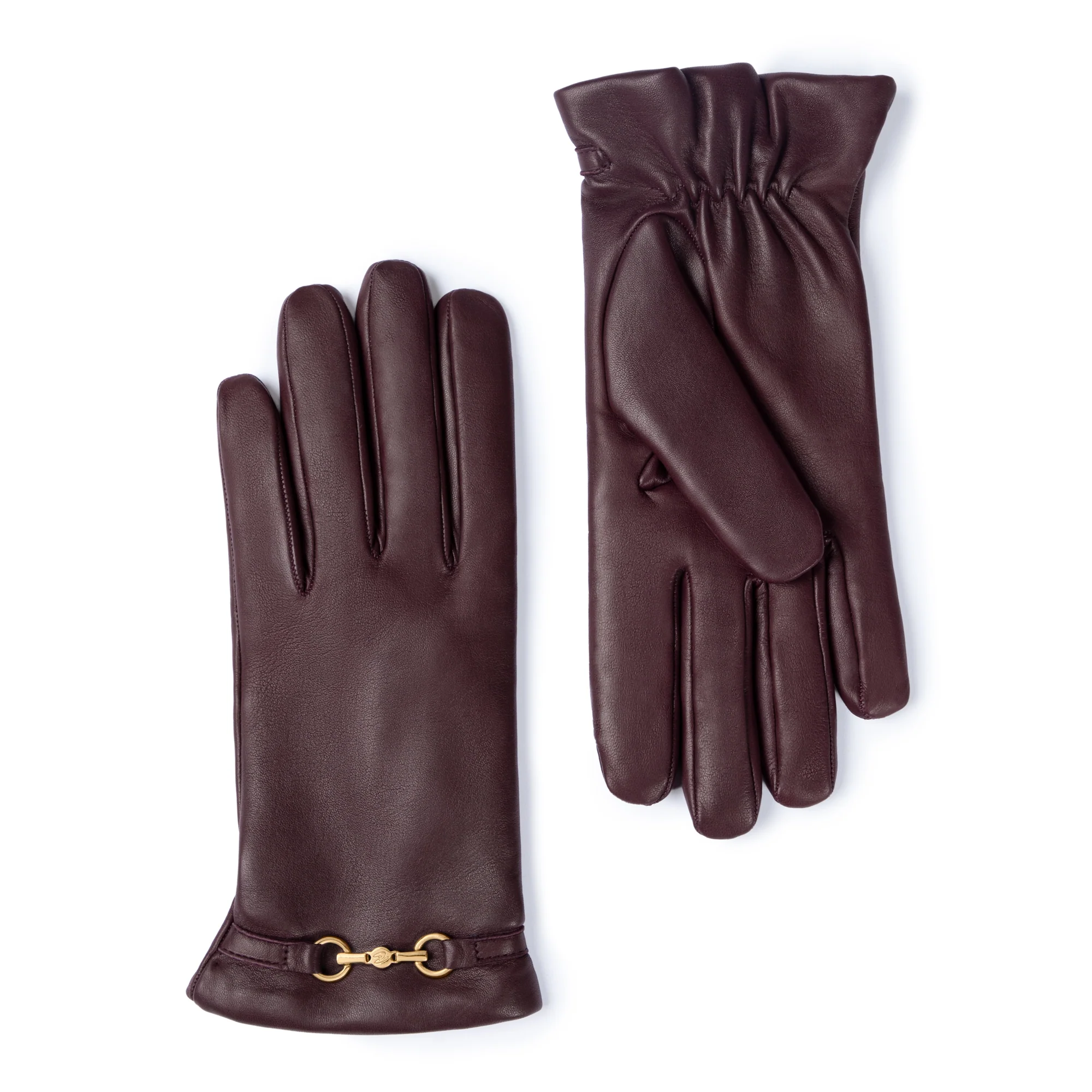 Honoré Marcelia Bordeaux Red goatskin leather gloves