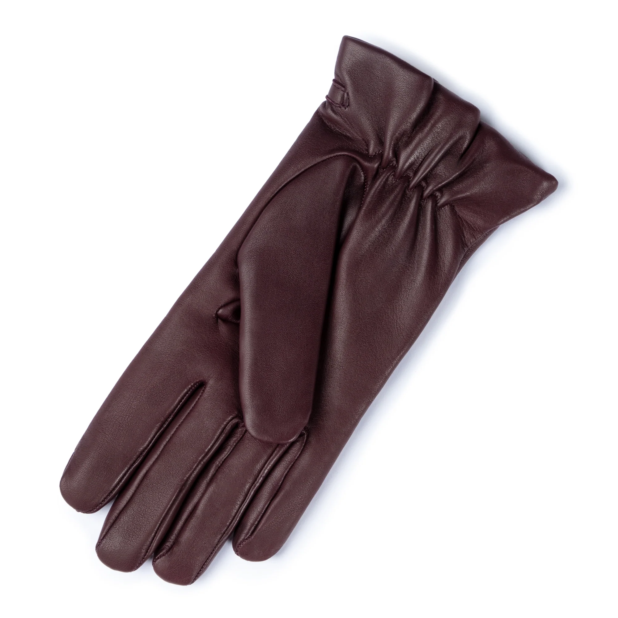 Honoré Marcelia Bordeaux Red goatskin leather gloves - Image 4