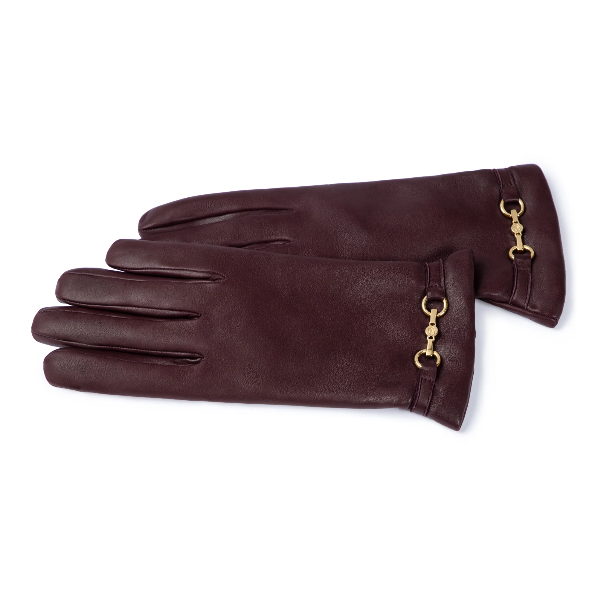 Honoré Marcelia Bordeaux Red goatskin leather gloves - Image 5