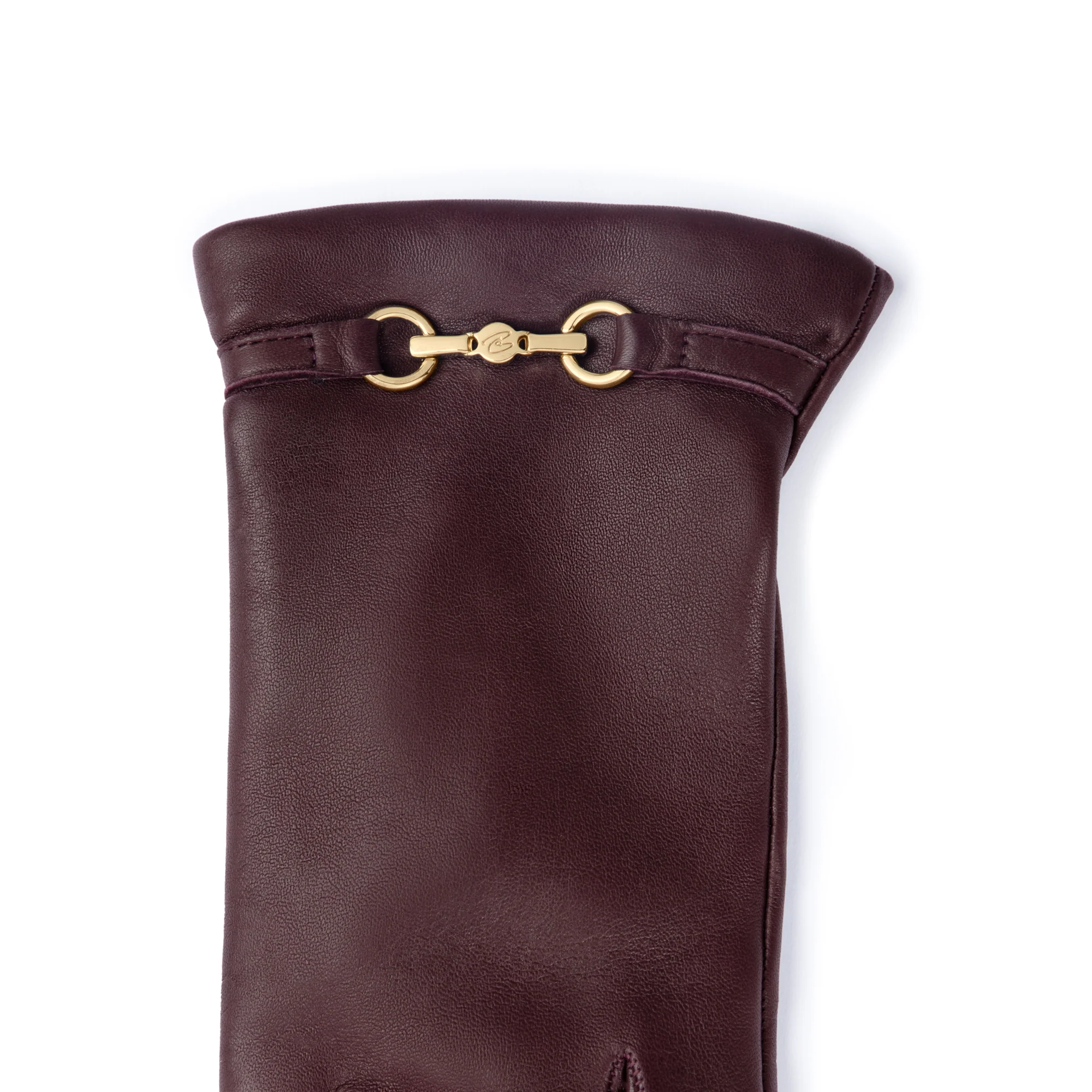 Honoré Marcelia Bordeaux Red goatskin leather gloves - Image 6