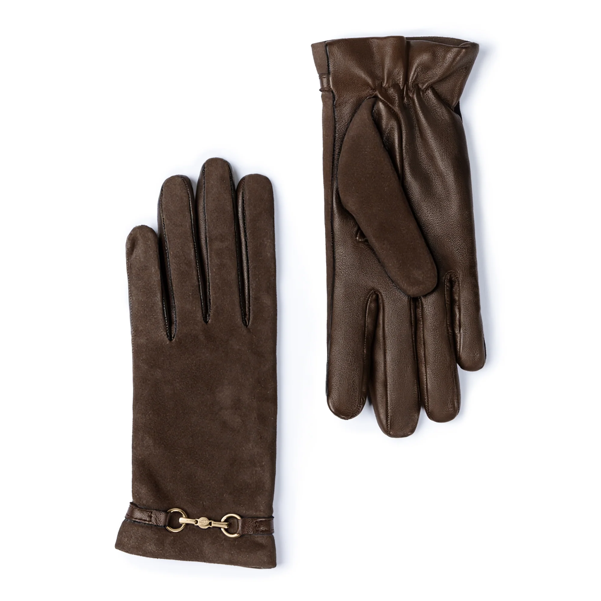 Honoré Marcelia dark brown goatskin suéde leather gloves