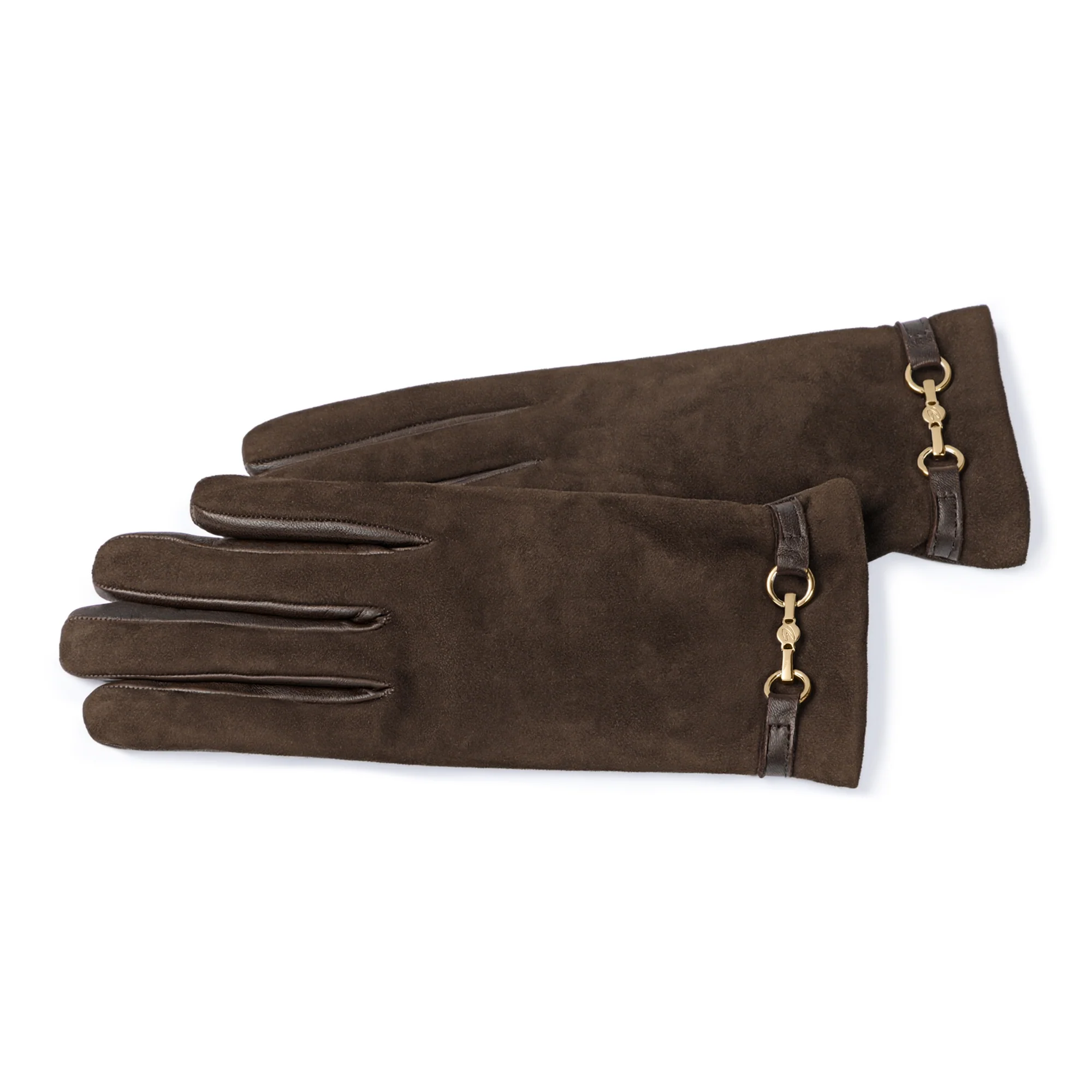 Honoré Marcelia dark brown goatskin suéde leather gloves - Image 5