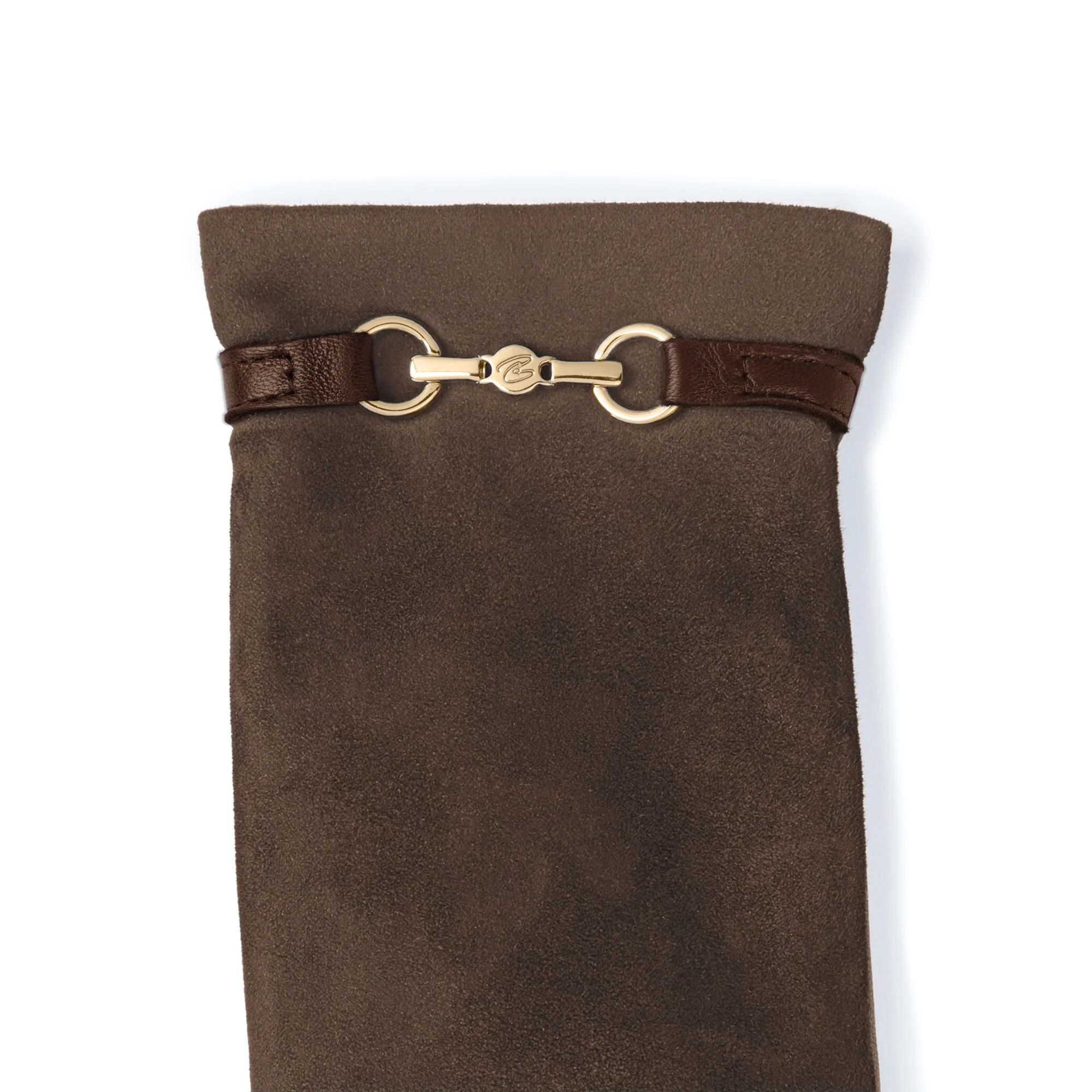 Honoré Marcelia dark brown goatskin suéde leather gloves - Image 6