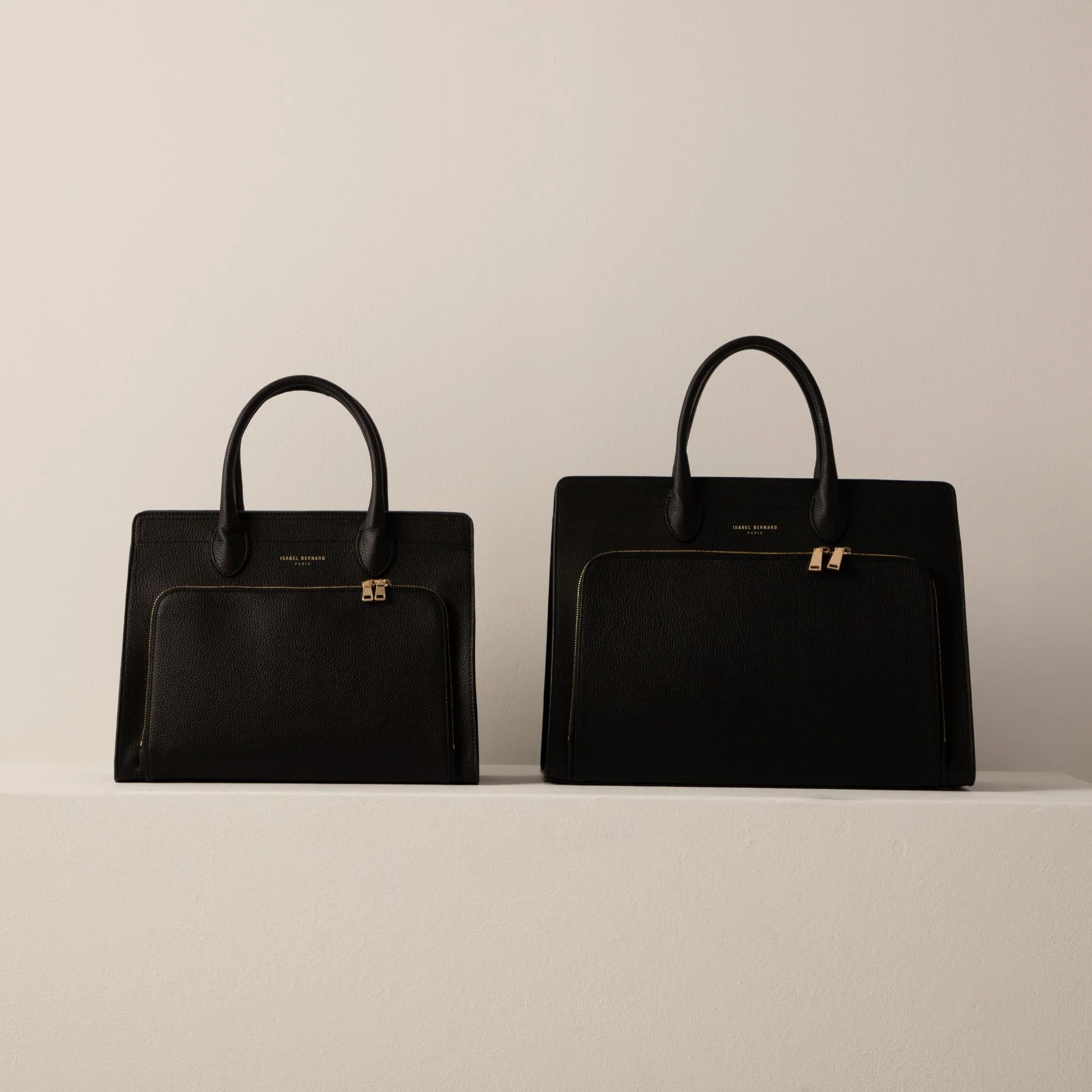 Honoré Nadine black calfskin leather handbag with 13 inch laptop pocket - Image 10