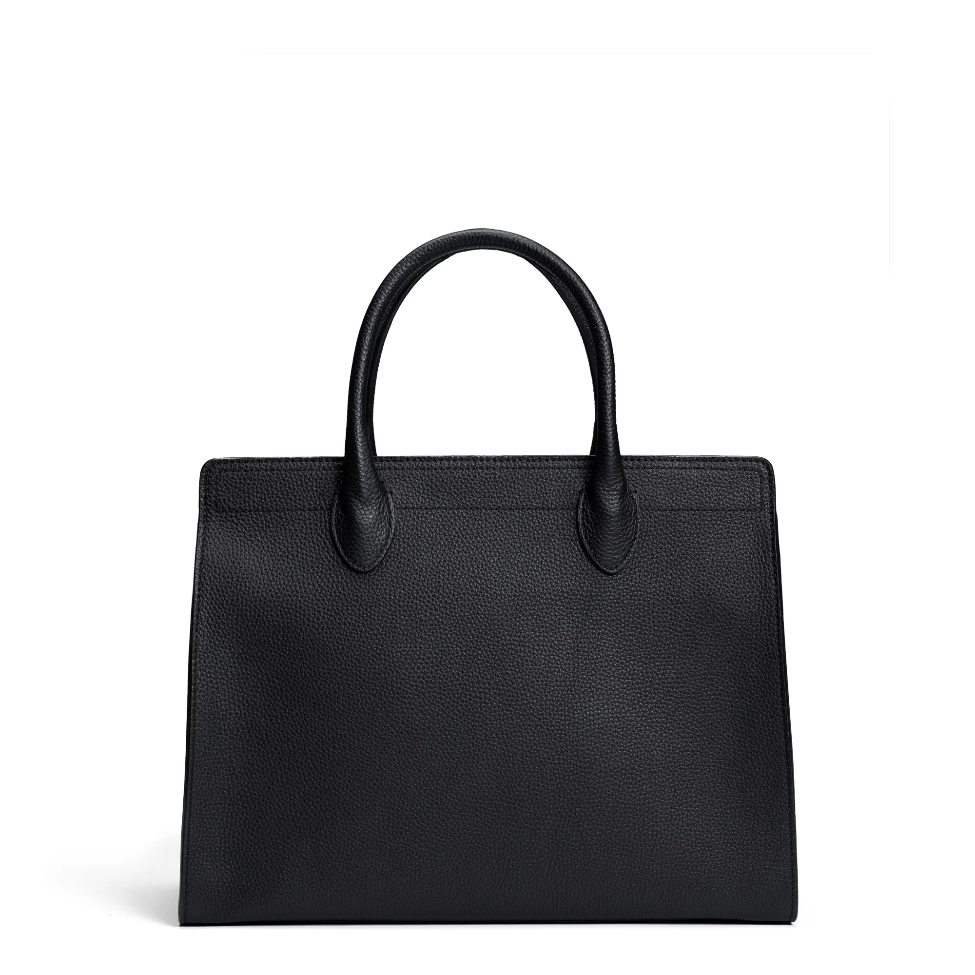 Honoré Nadine black calfskin leather handbag with 13 inch laptop pocket - Image 5