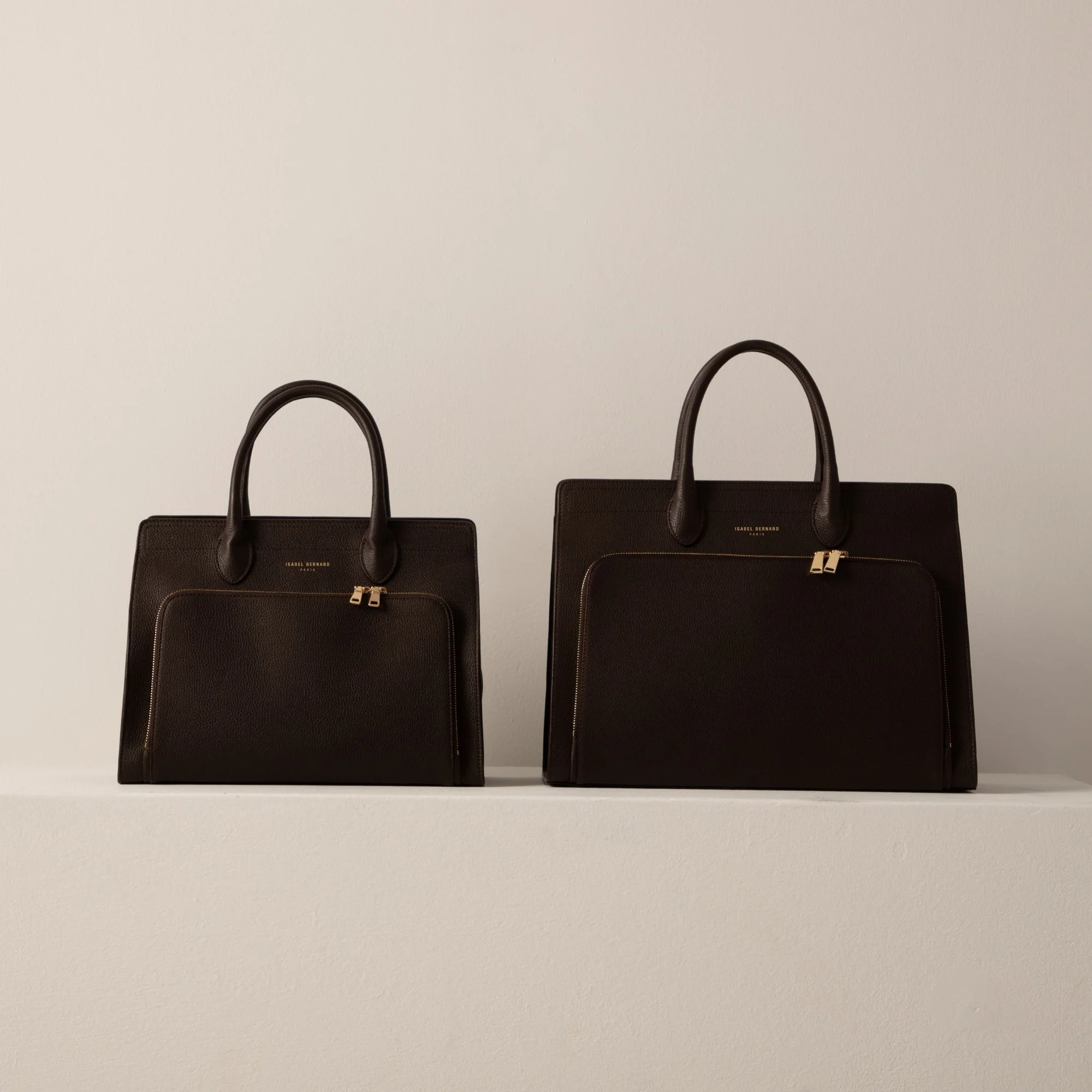 Honoré Nadine brown calfskin leather handbag with 16.4 inch laptop pocket - Image 11