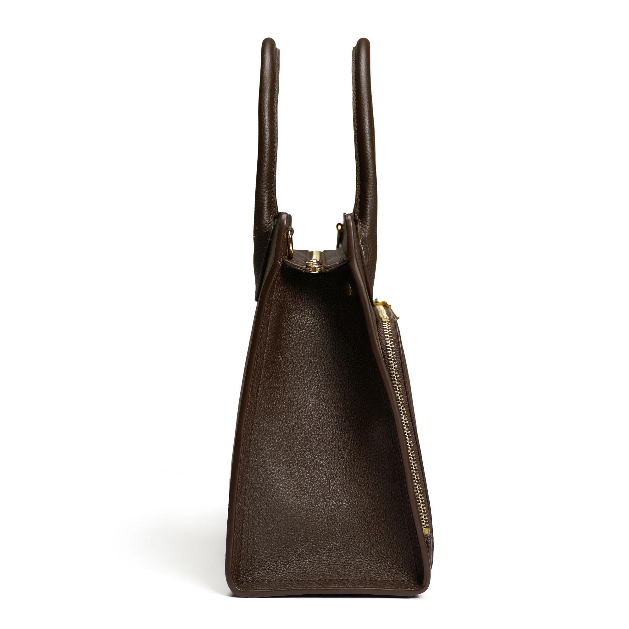 Honoré Nadine brown calfskin leather handbag with 13 inch laptop pocket - Image 4