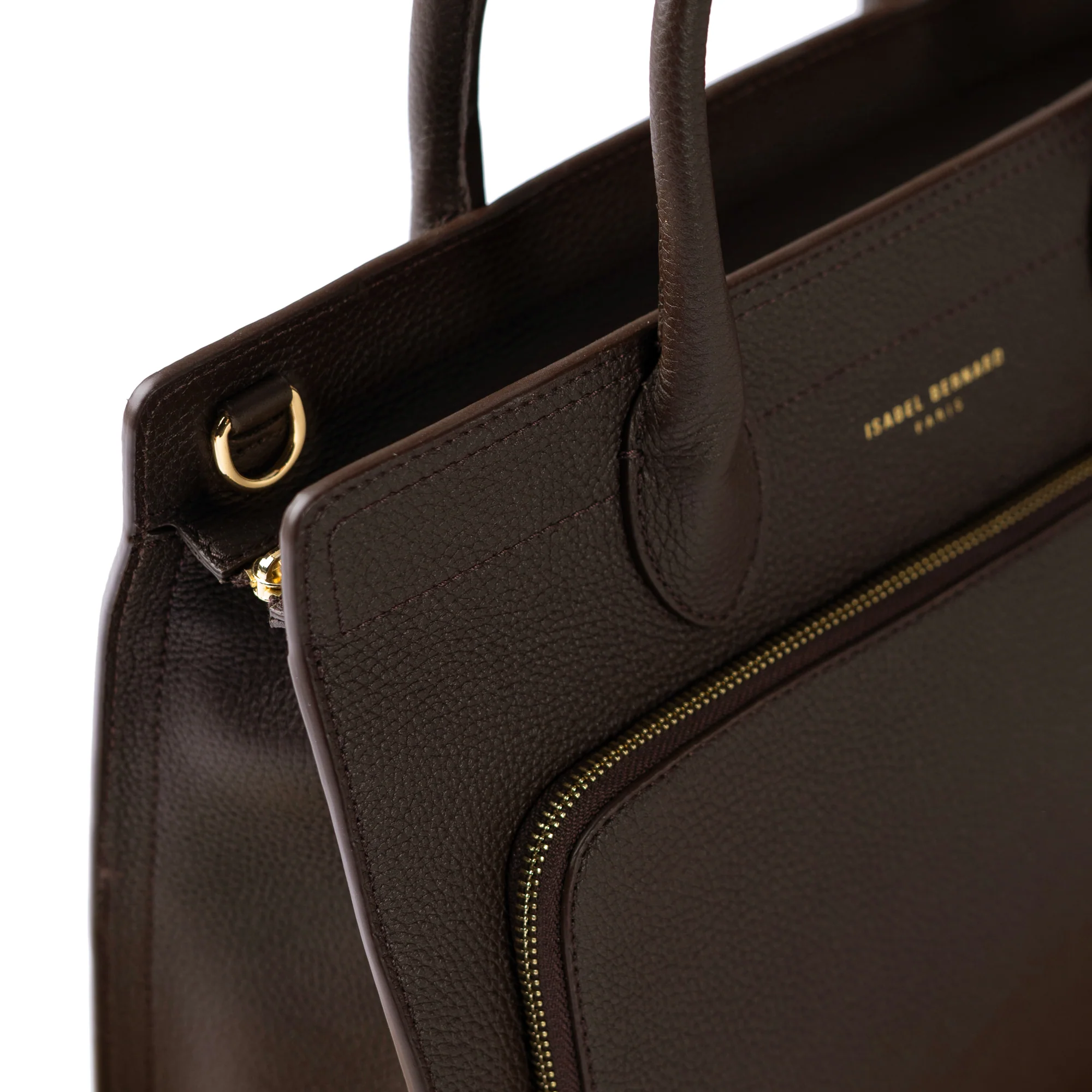 Honoré Nadine brown calfskin leather handbag with 13 inch laptop pocket - Image 6