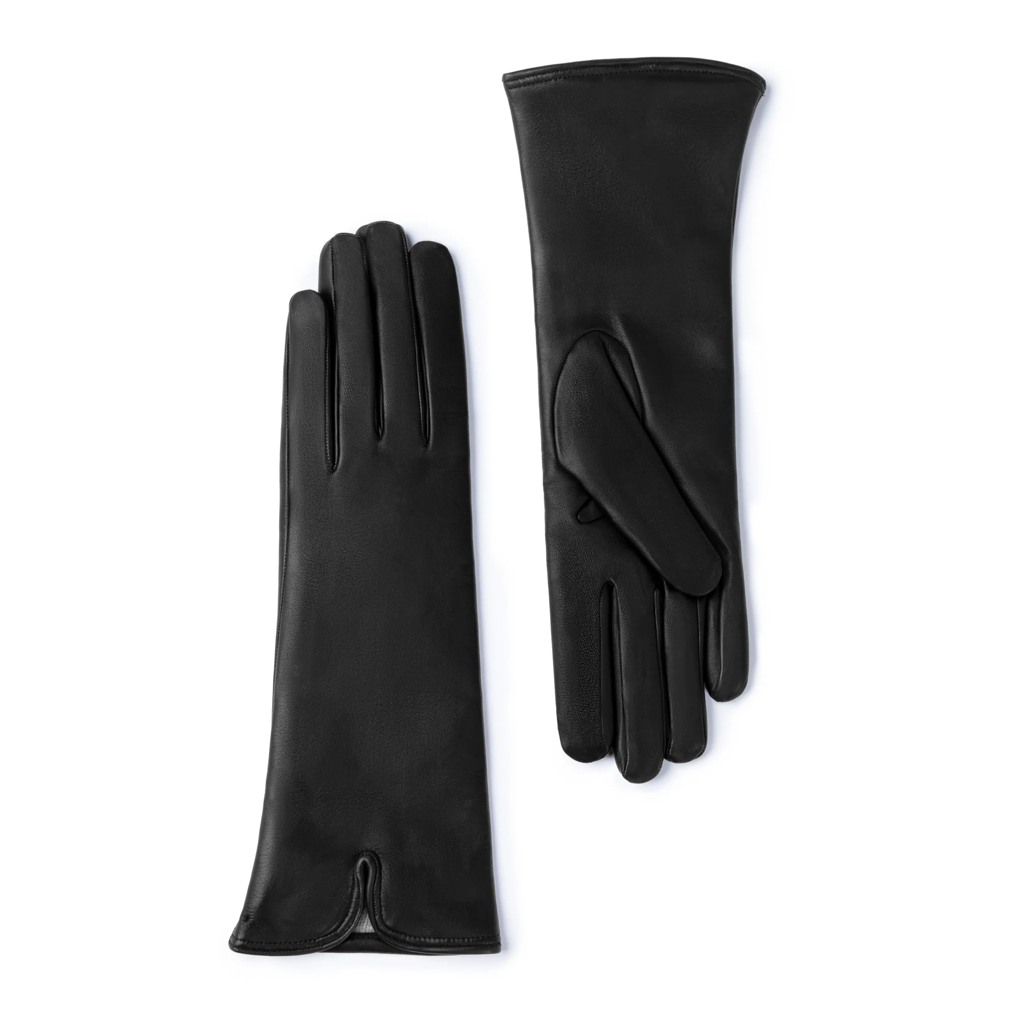 Honoré Sylvie black goatskin leather gloves