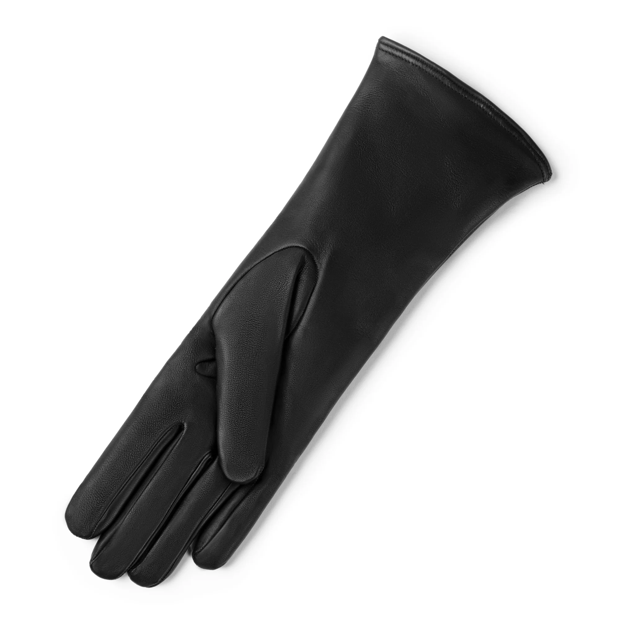 Honoré Sylvie black goatskin leather gloves - Image 4