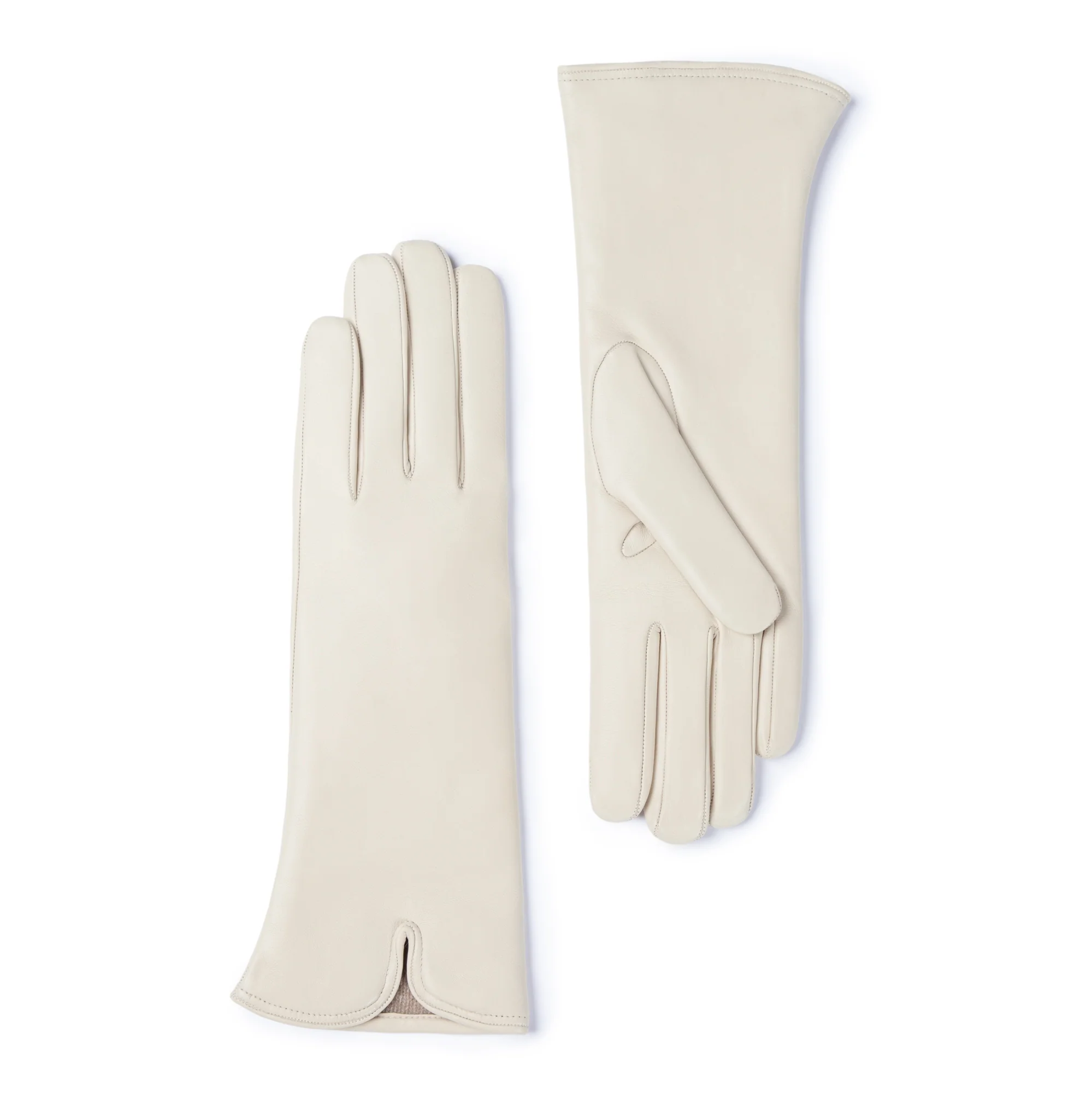 Honoré Sylvie cream goatskin leather gloves