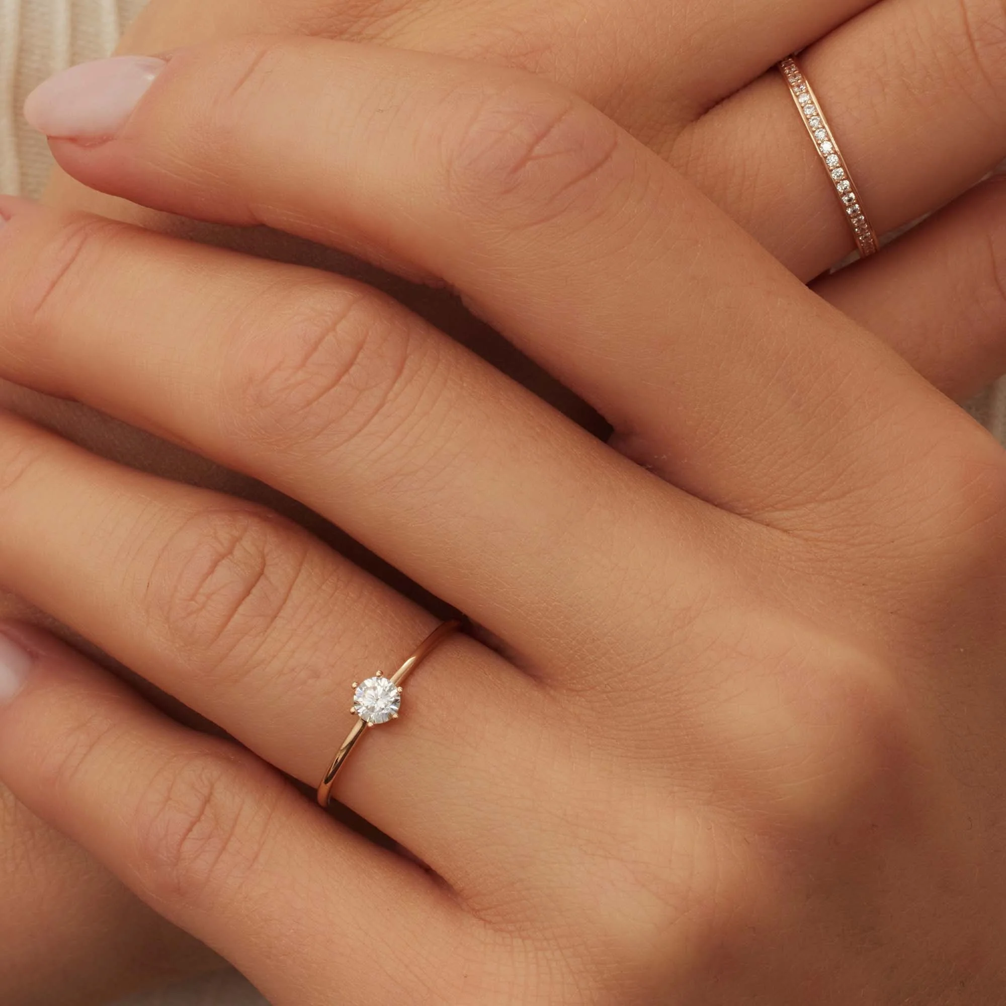 La Concorde Abelle 14 karat rose gold ring with zirconia stone - Image 3