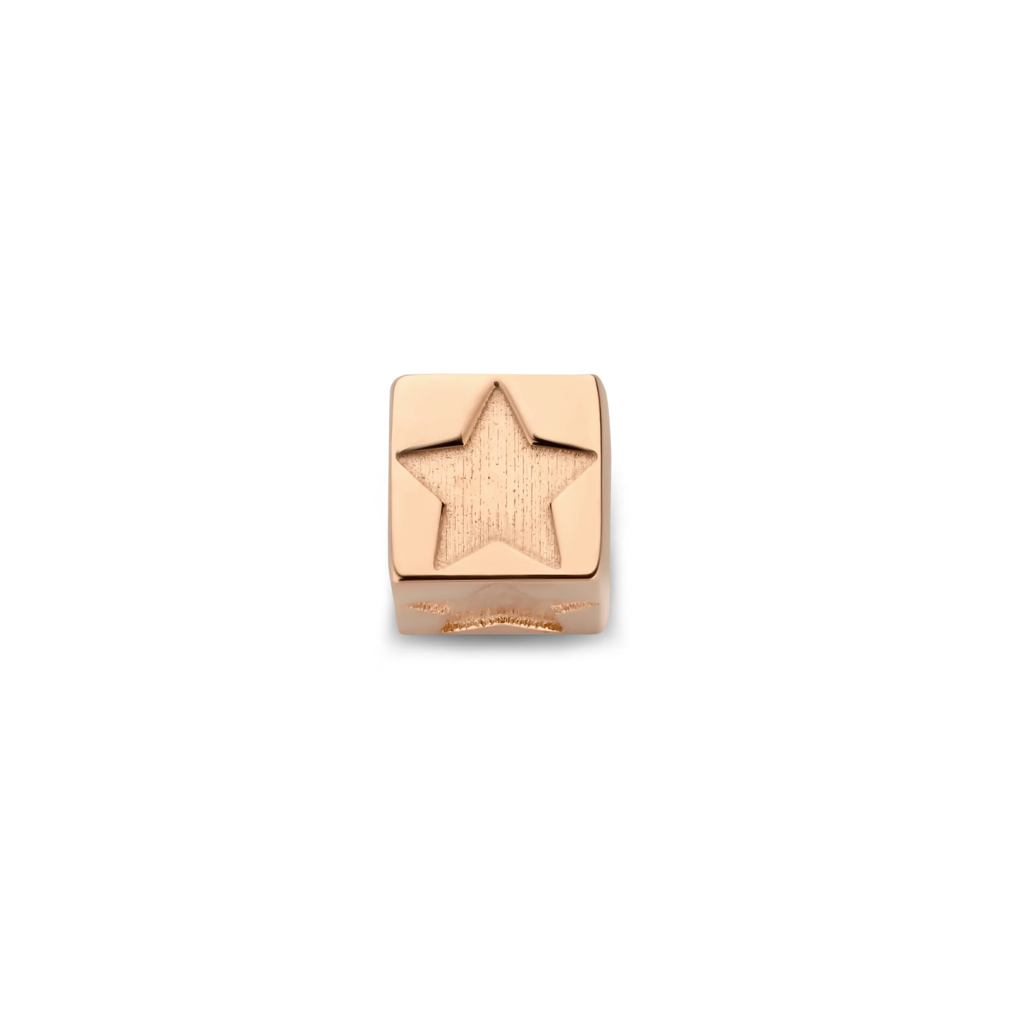 La Concorde Felie 14 karat rose gold cube charm with star