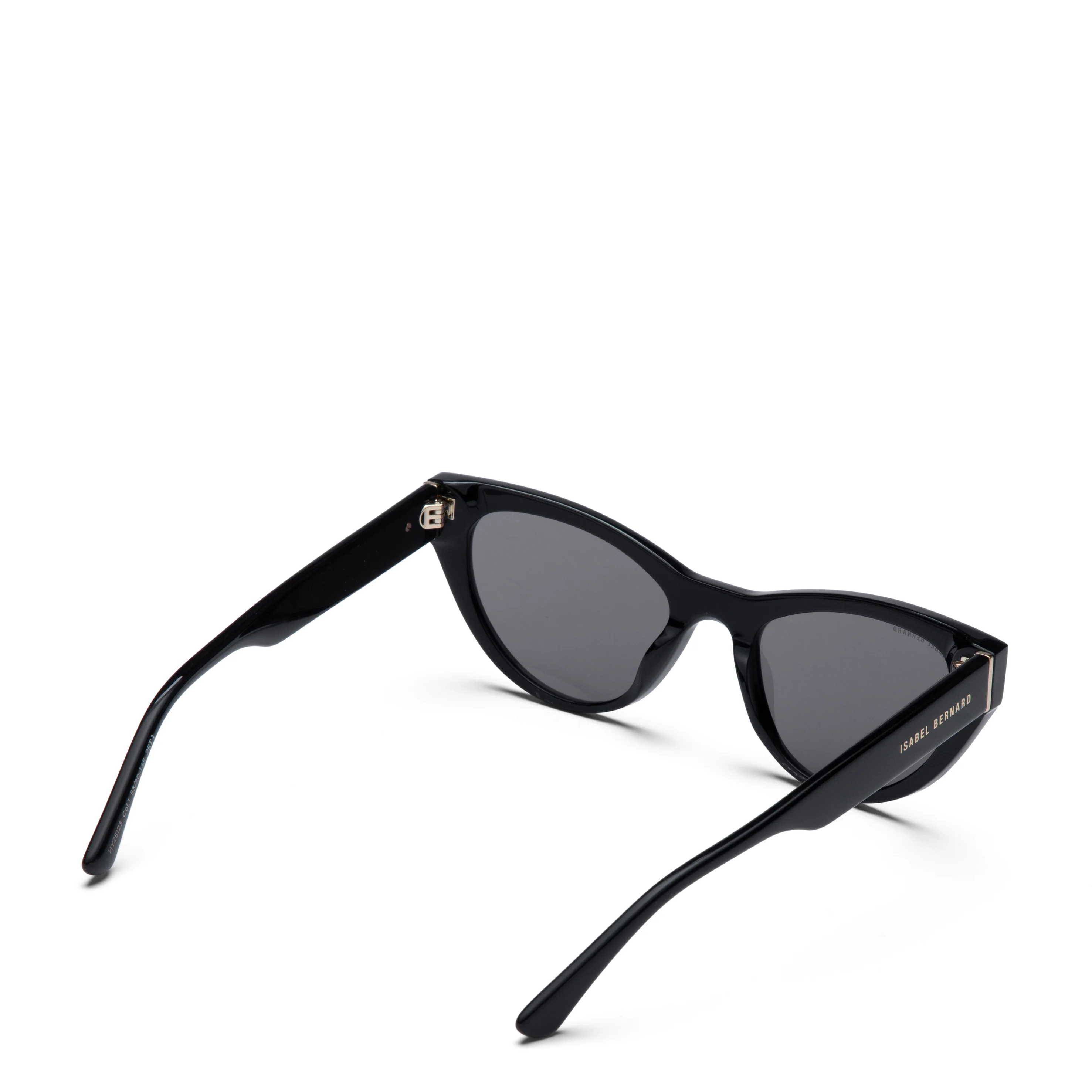 La Villette Lucie black cat eye sunglasses with black lenses - Image 6