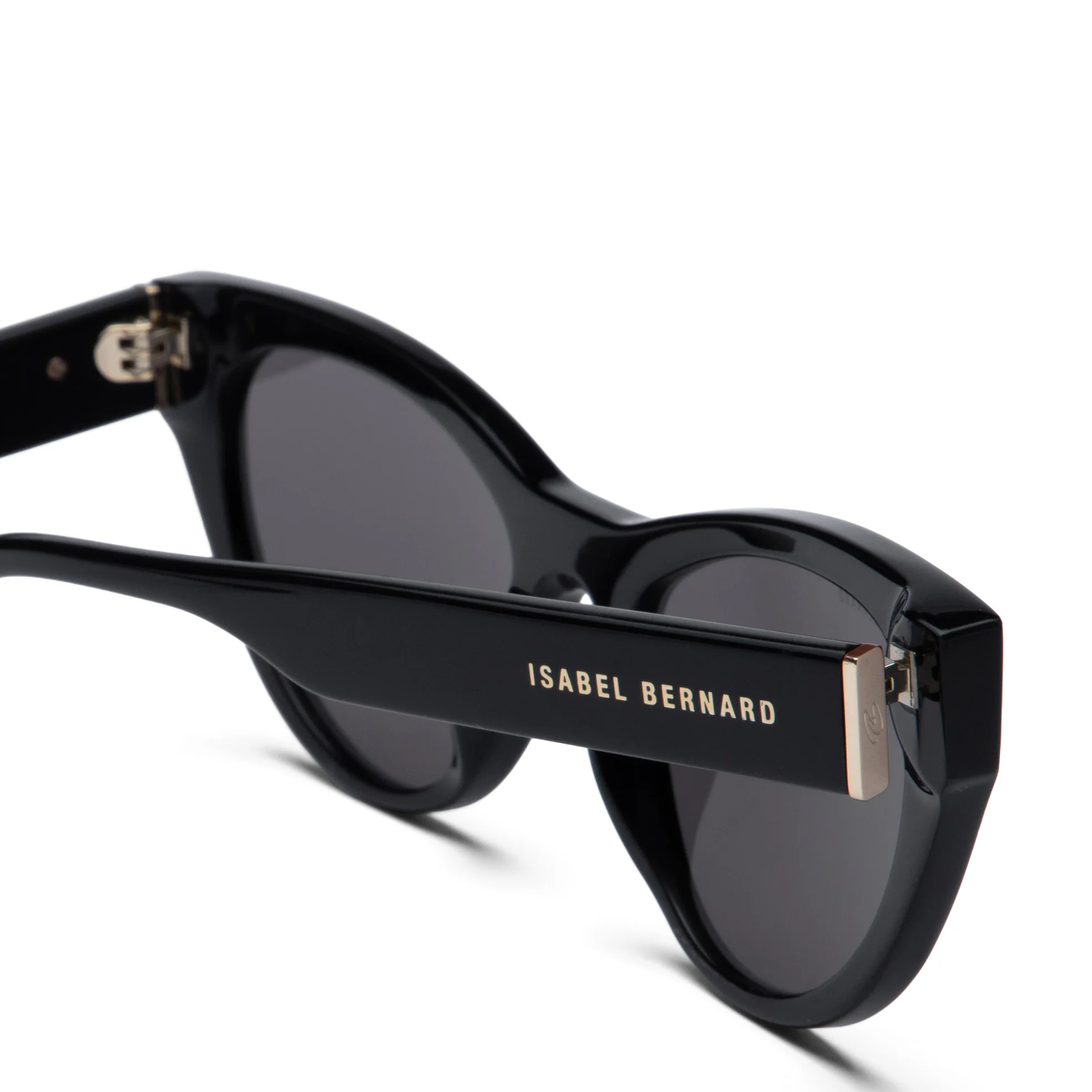 La Villette Lucie black cat eye sunglasses with black lenses - Image 7