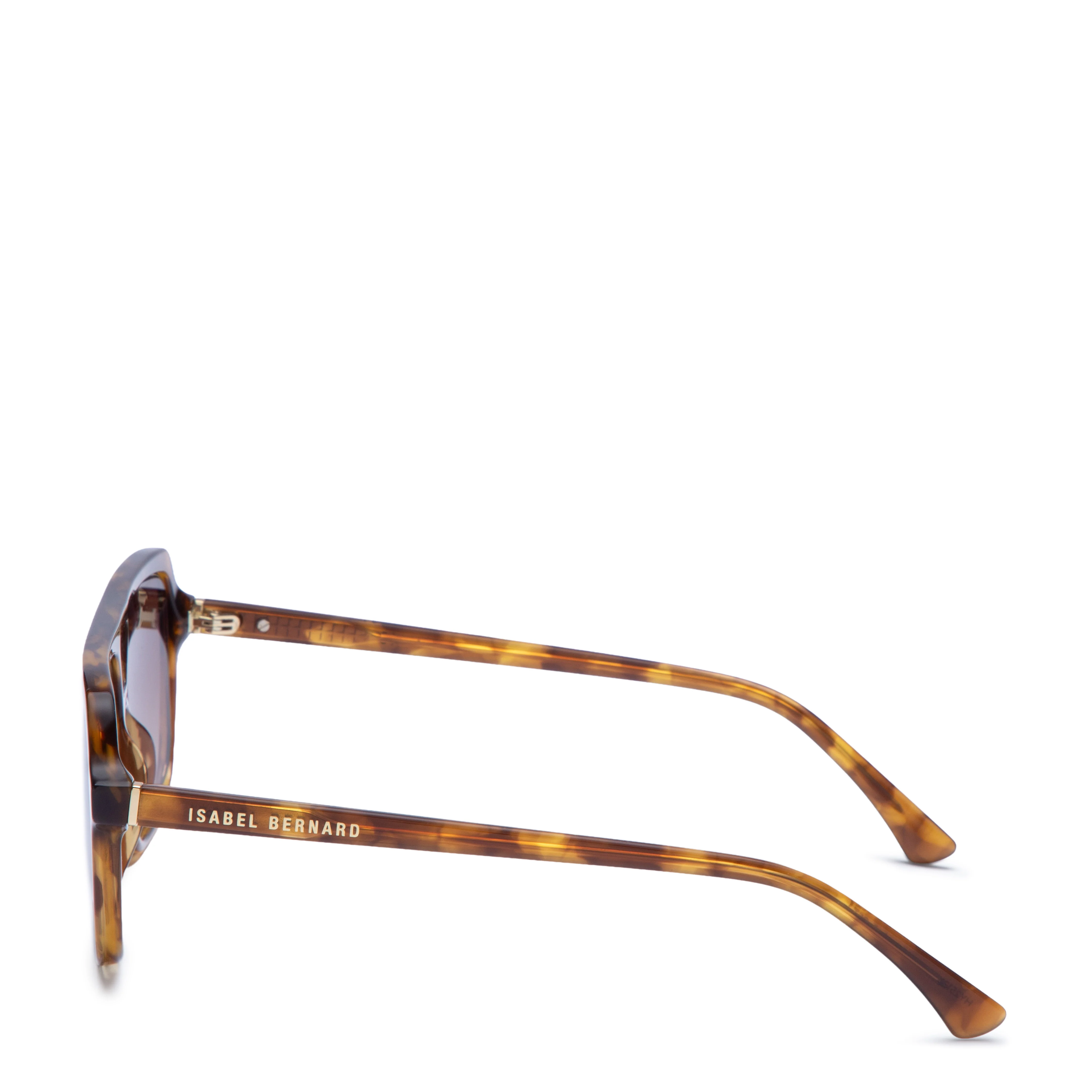 La Villette Camille brown tortoise aviator sunglasses with brown lenses - Image 5