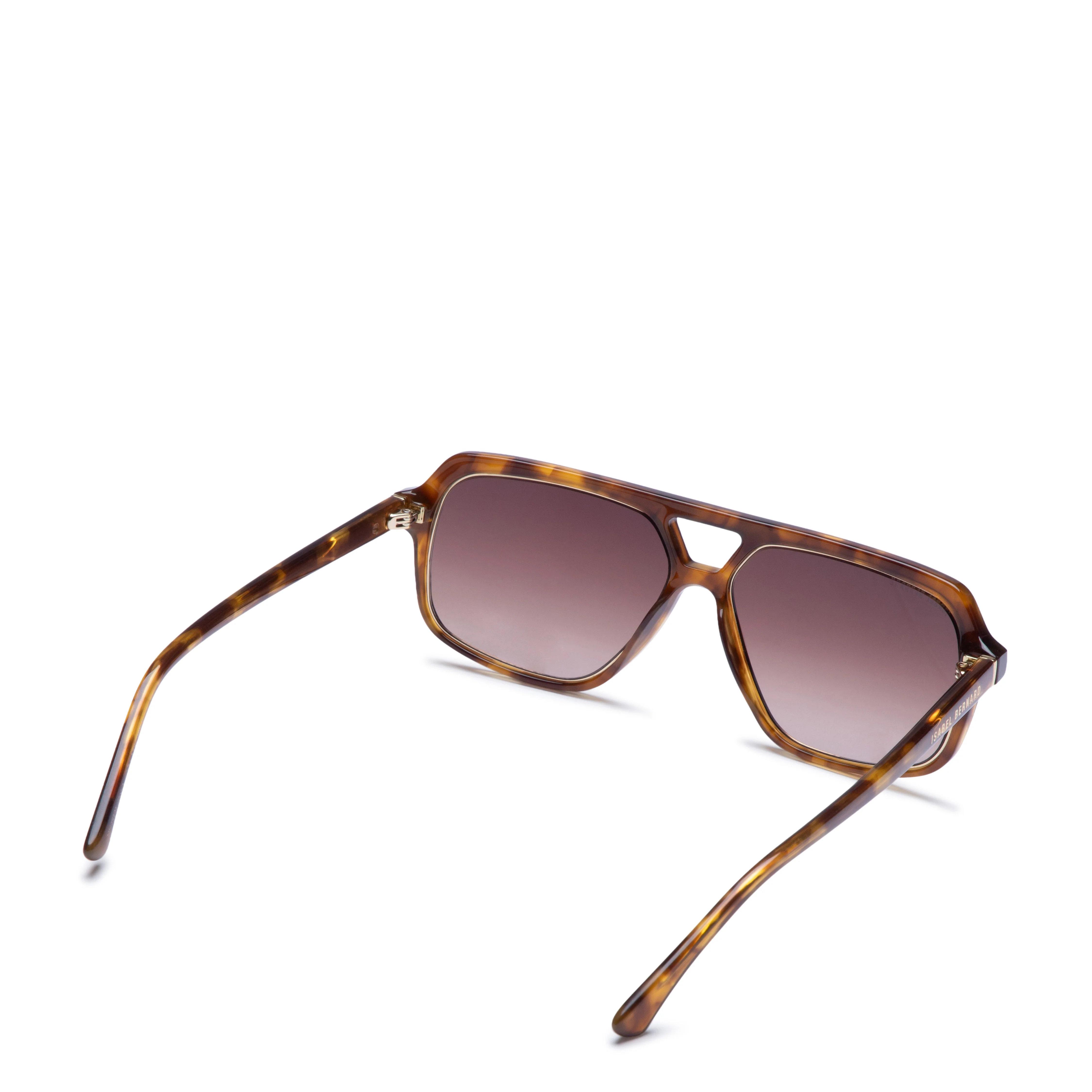 La Villette Camille brown tortoise aviator sunglasses with brown lenses - Image 6
