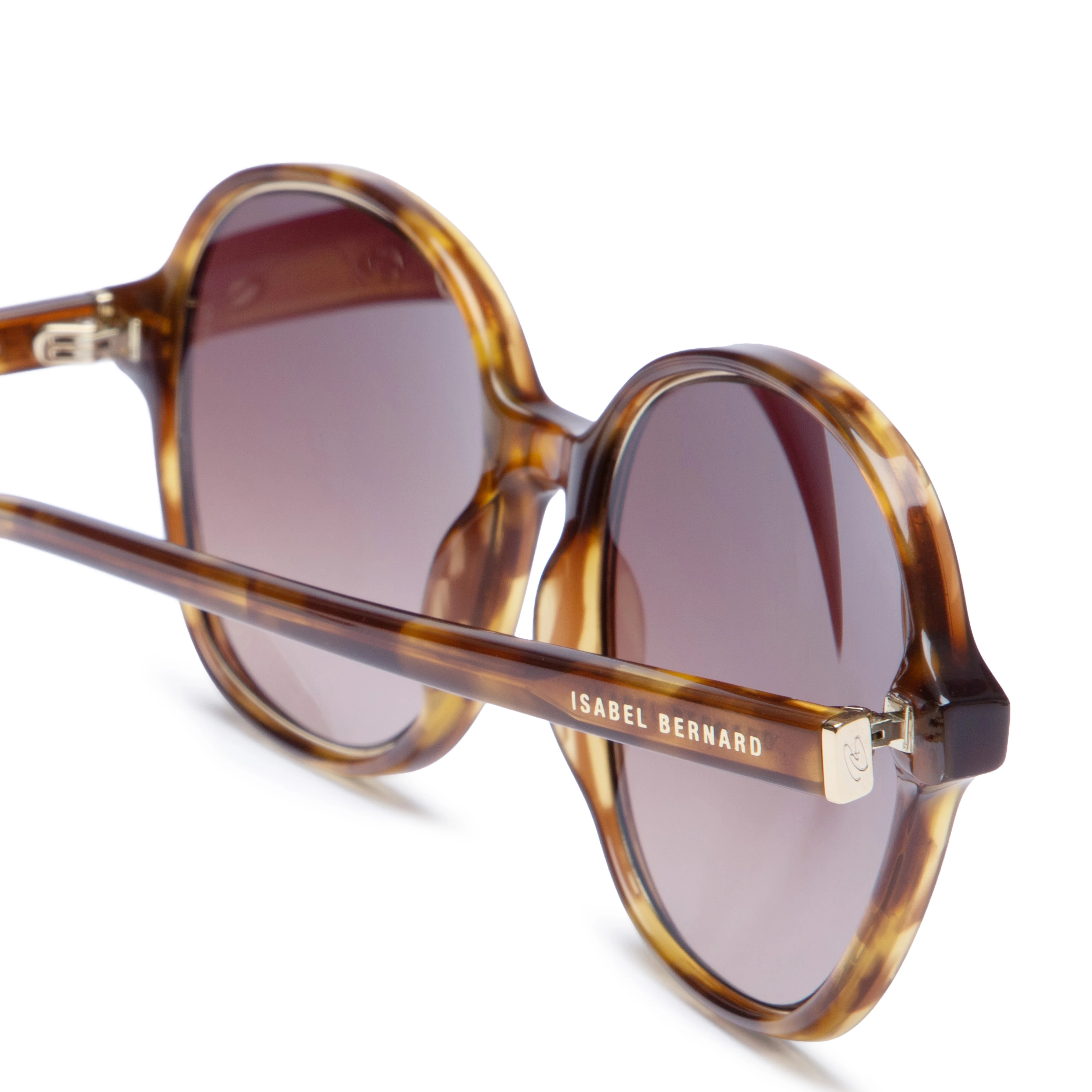 La Villette Eva brown tortoise oval sunglasses with brown lenses - Image 7