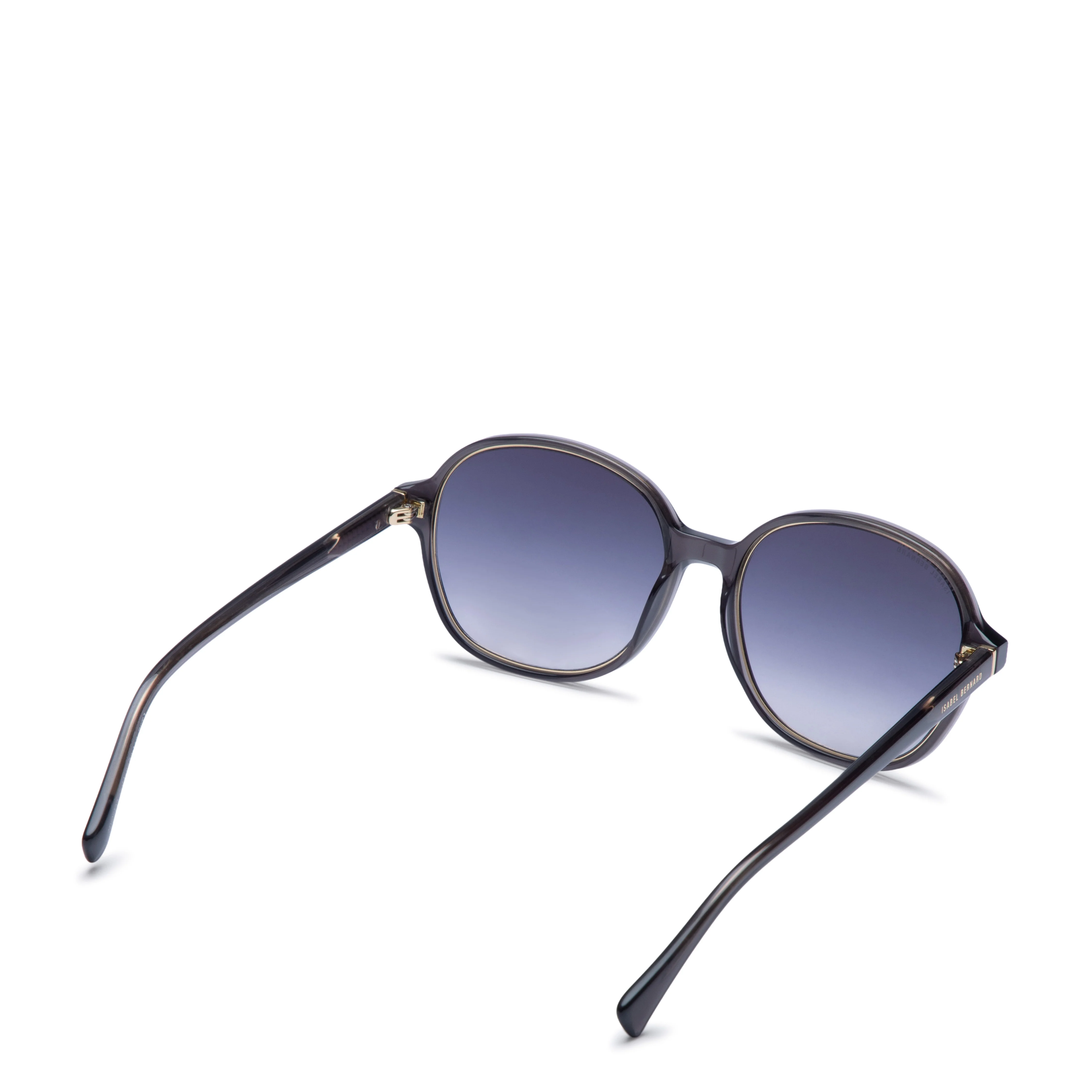 La Villette Eva transparent grey oval sunglasses with blue lenses - Image 5
