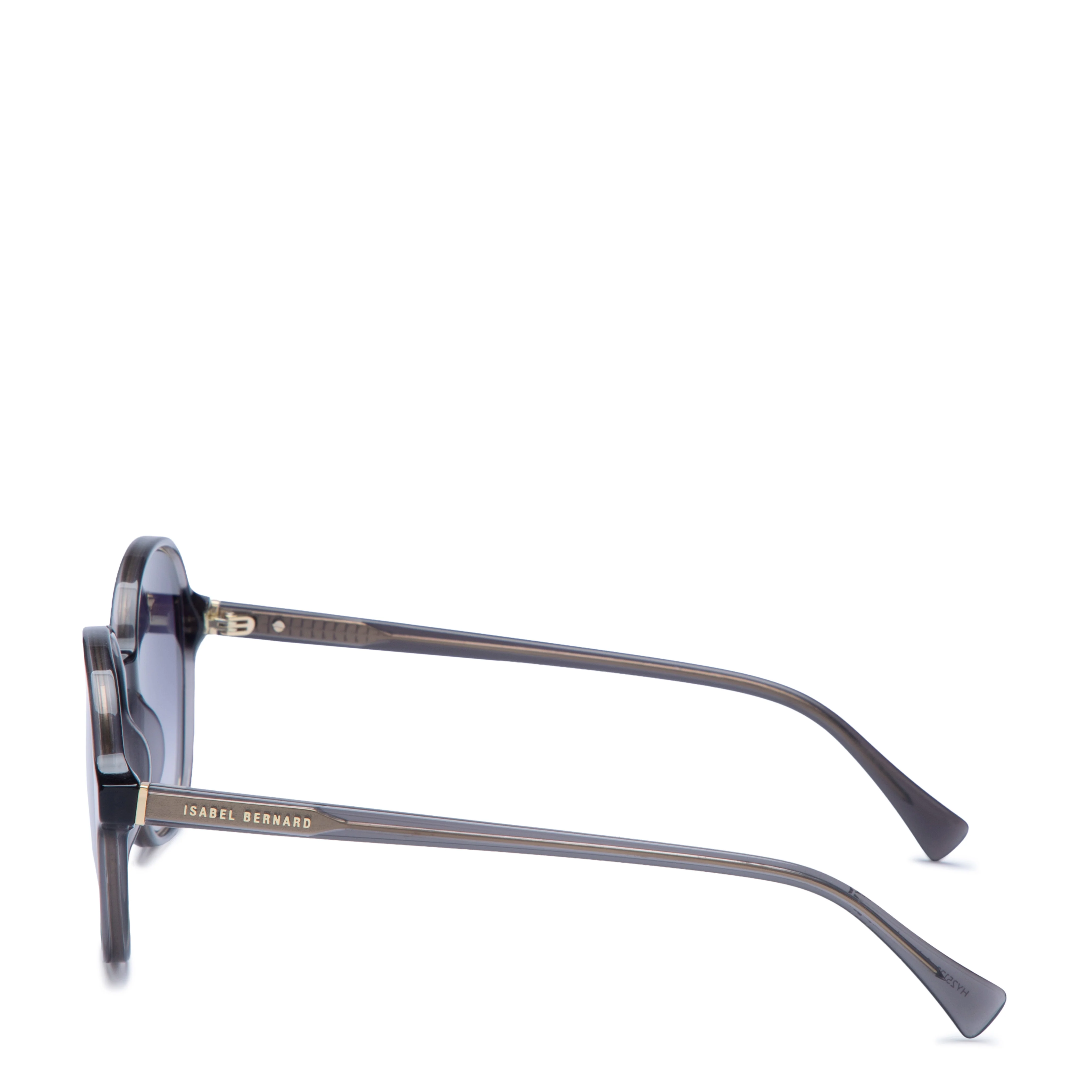 La Villette Eva transparent grey oval sunglasses with blue lenses - Image 6
