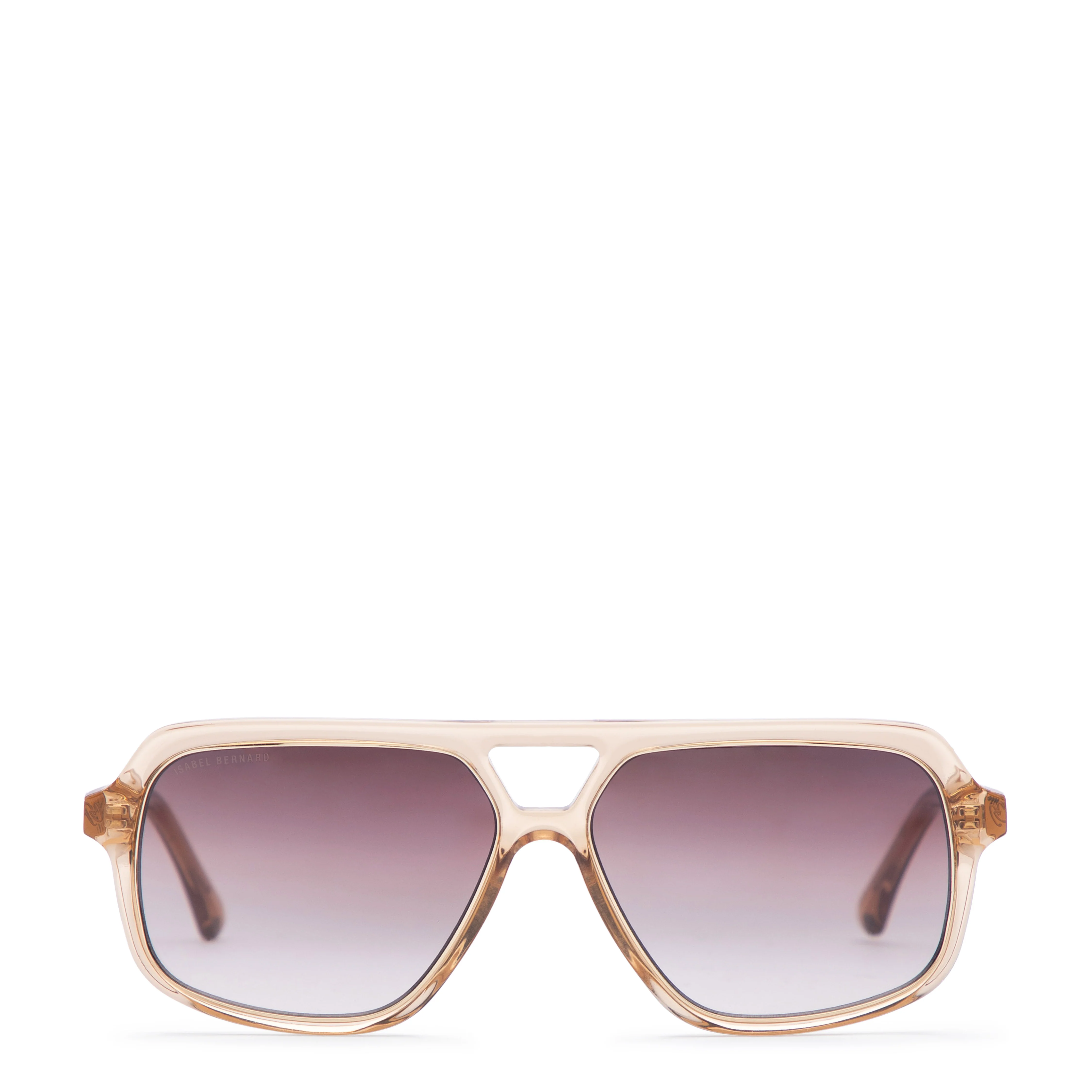 La Villette Camille transparent aviator sunglasses with brown lenses - Image 4
