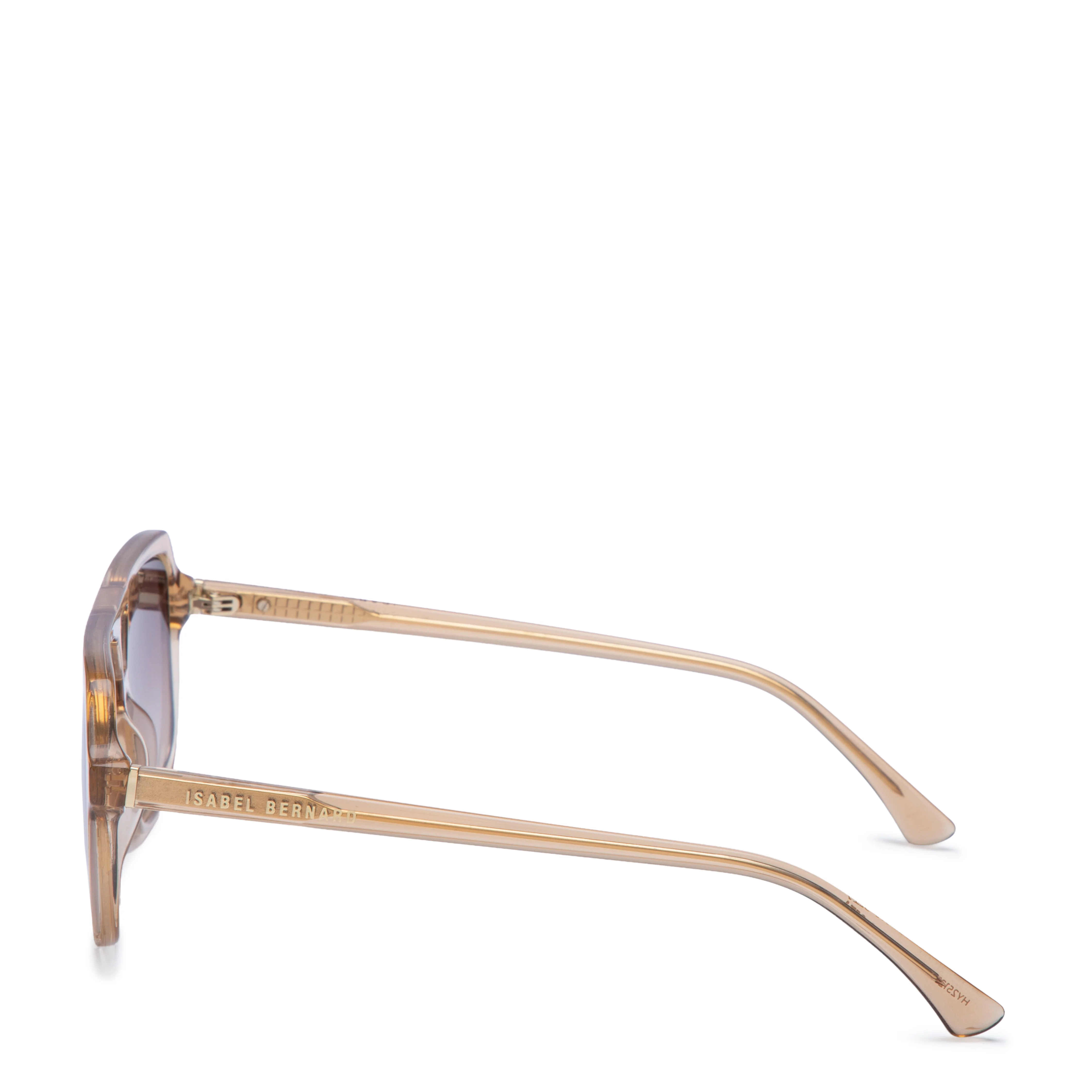 La Villette Camille transparent aviator sunglasses with brown lenses - Image 5