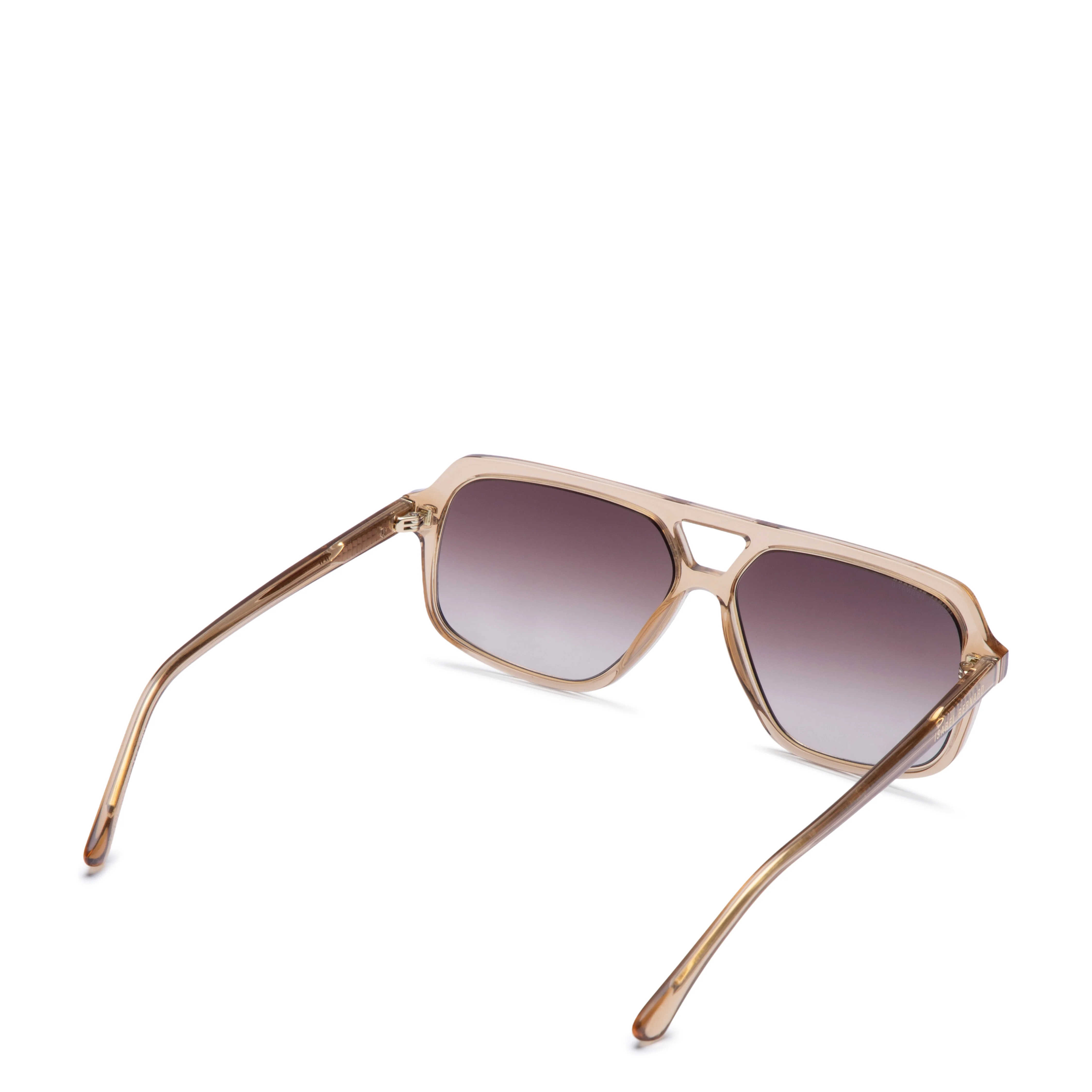 La Villette Camille transparent aviator sunglasses with brown lenses - Image 6