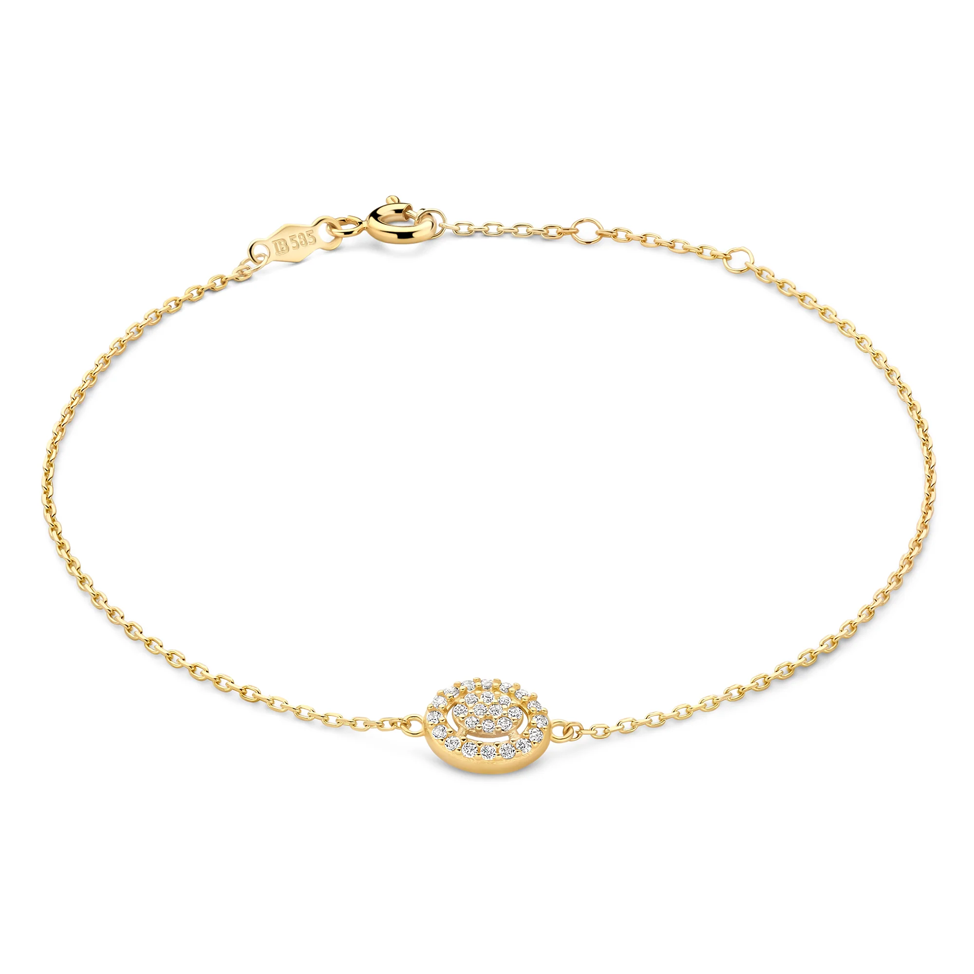 Le Marais Anne 14 Karat Gold Bracelet With Zirconia Stones