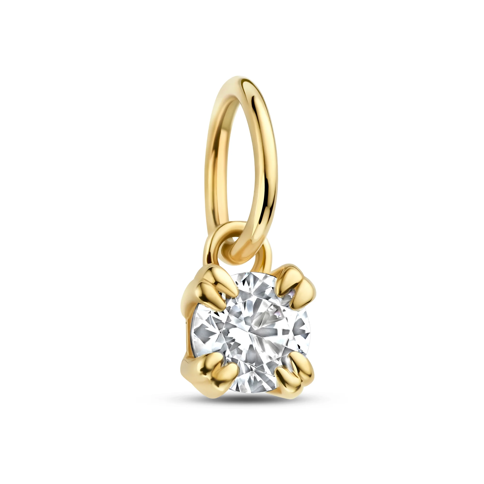 Le Marais Square Zirconia 14 karat gold charm - Image 6