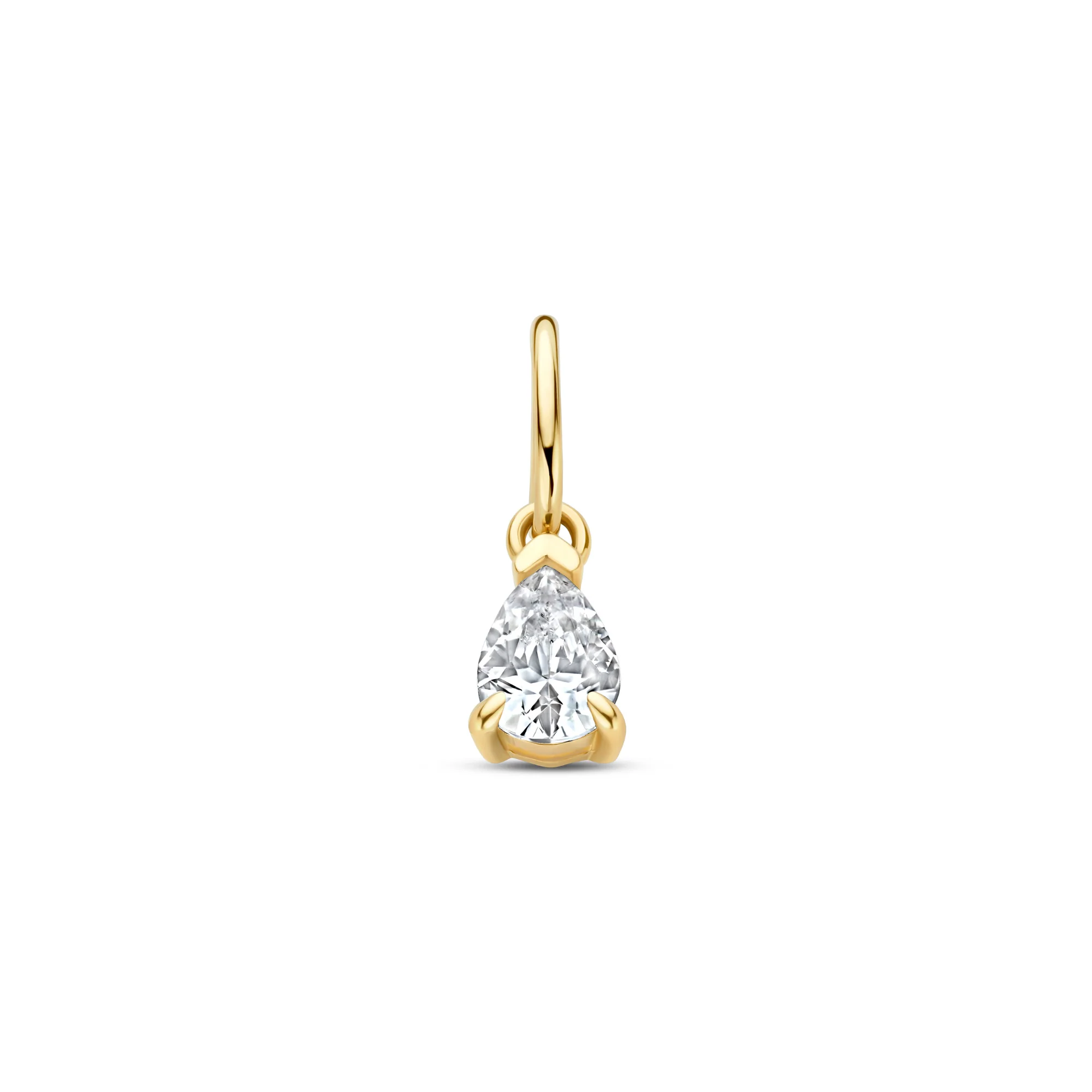 Le Marais Teardrop Zirconia 14 karat gold charm